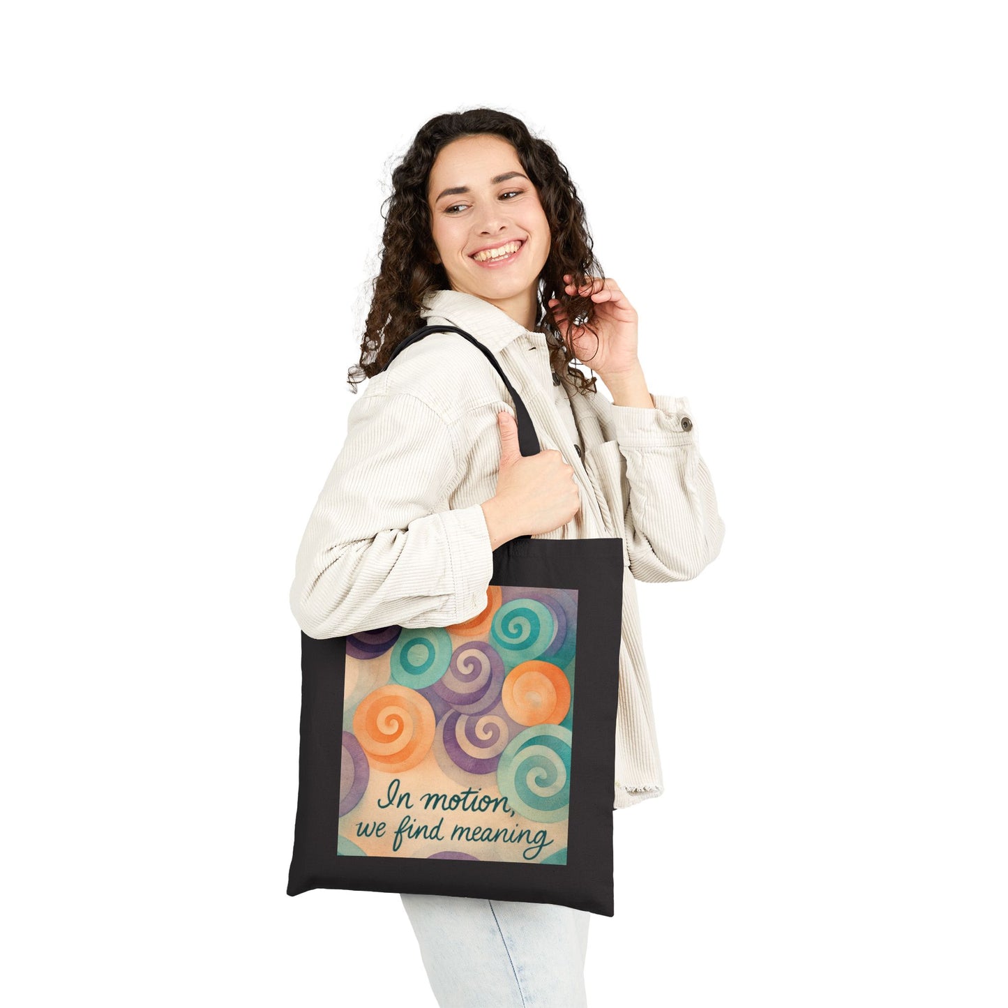 Inspirational Cotton Canvas Tote Bag, Eco-Friendly Shopping Bag, Gift for Friends, Motivational Art, Reusable Grocery Bag, Travel Companion
