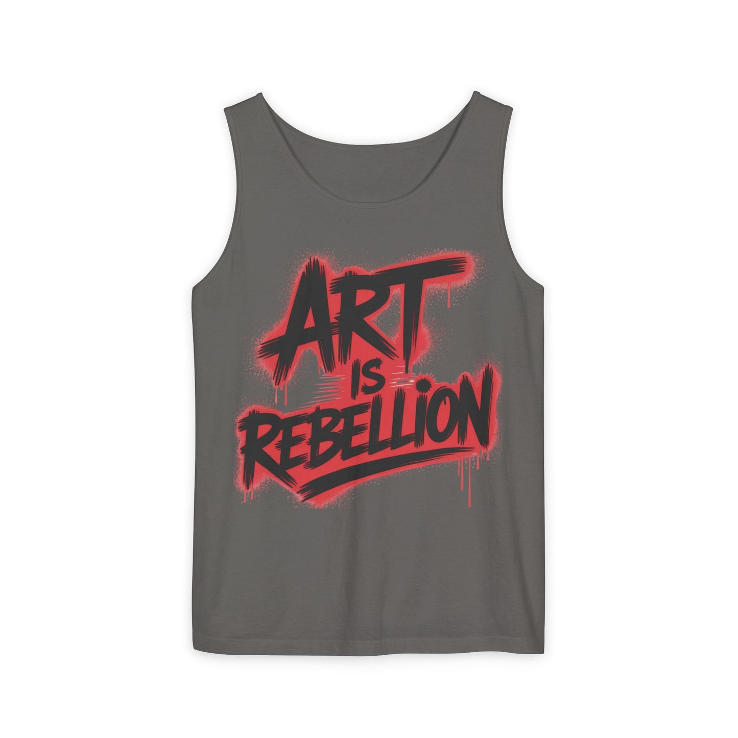 Men's Garment-Dyed Tank Top, Art Is Rebellion Men's Tank Top, Graffiti Street Art Muscle Shirt, Urban Rebellion Sleeveless Top