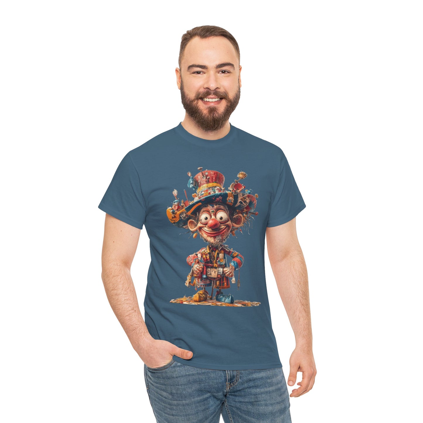 Colorful Clown T-Shirt, Funny Circus Character Graphic Tee, Whimsical Comic Style Shirt for Humor Lovers, Comedy Tee