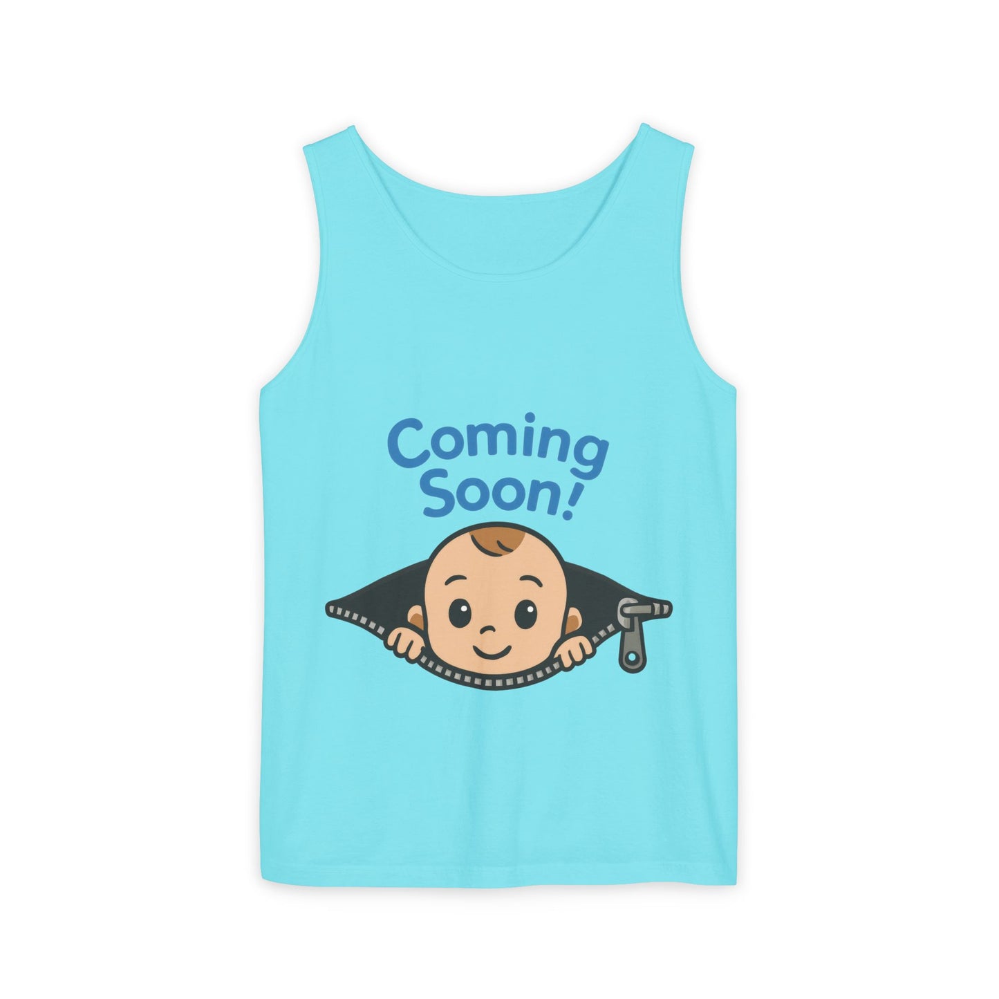 Coming Soon Maternity Tank Top, Cute Baby Boy Pregnancy Announcement Tee, Funny Expecting Mom Gift, Gender Reveal Tee, Baby Shower Top