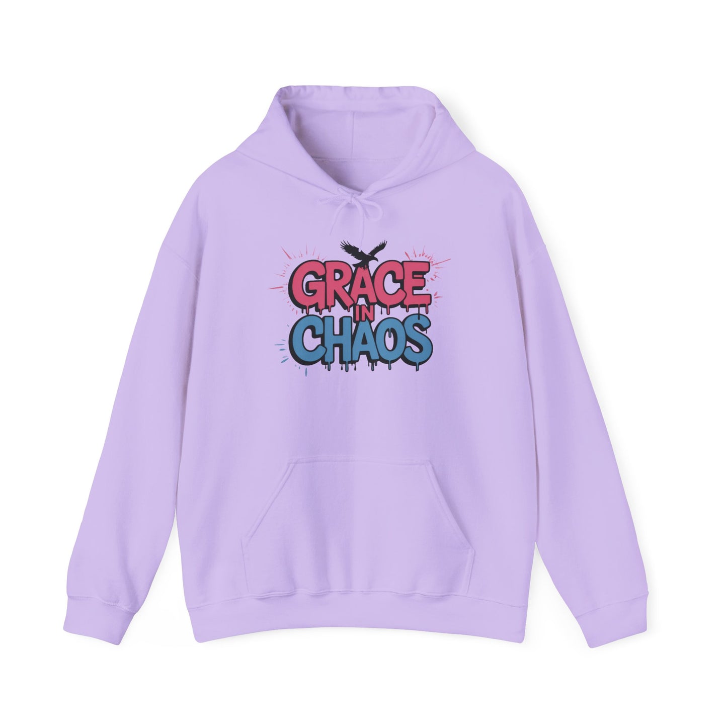 Women's Hoodie Grace in Chaos, Graffiti Dripping Street Art Urban Hoodie, Bold Graphic Pullover