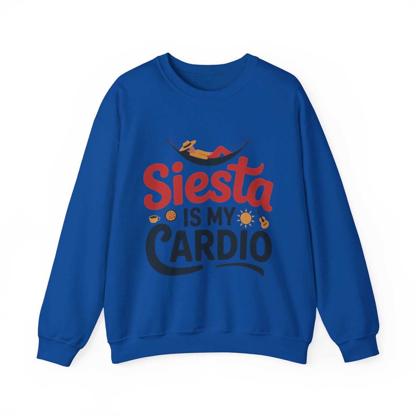 Men's Heavy Blend™ Crewneck Sweatshirt, Siesta Is My Cardio Funny Mens Sweatshirt Spain Gift