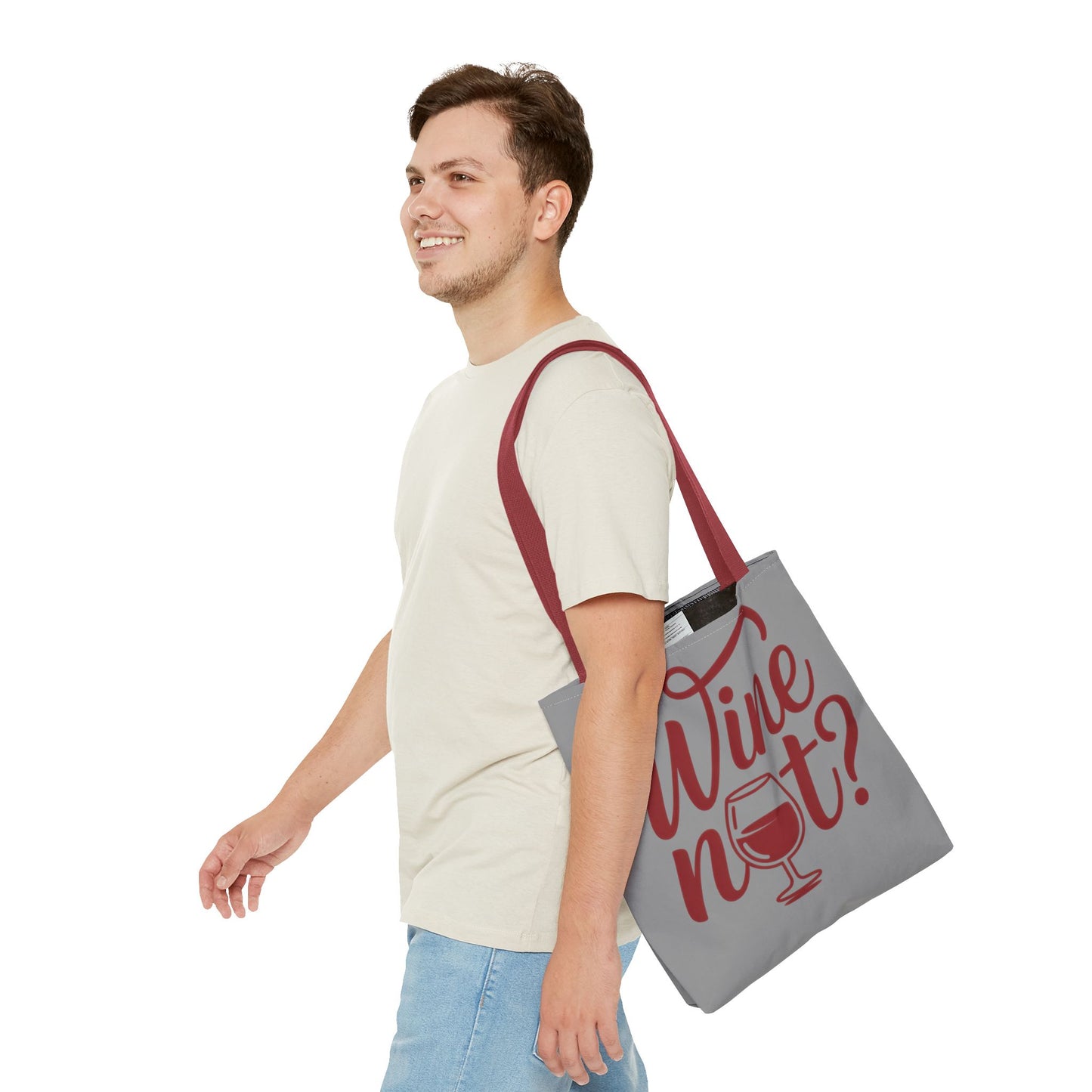 Wine Not? Tote Bag - Fun Wine Lover's Accessory for Parties, Gift for Wine Enthusiasts, Perfect for Grocery or Beach Outings, AOP Design