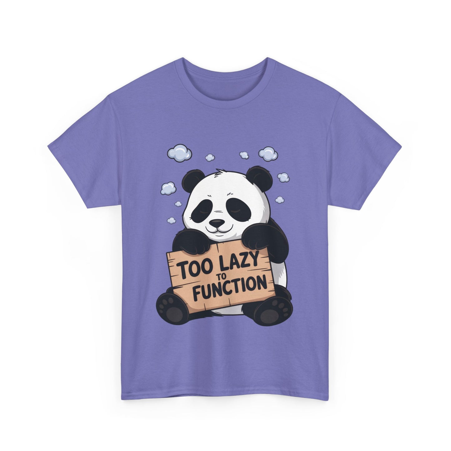 Too Lazy to Function Panda Tee, Unisex Cotton T-Shirt, Funny Shirt, Casual Wear, Gift for Sloth Lovers, Relaxed Vibe
