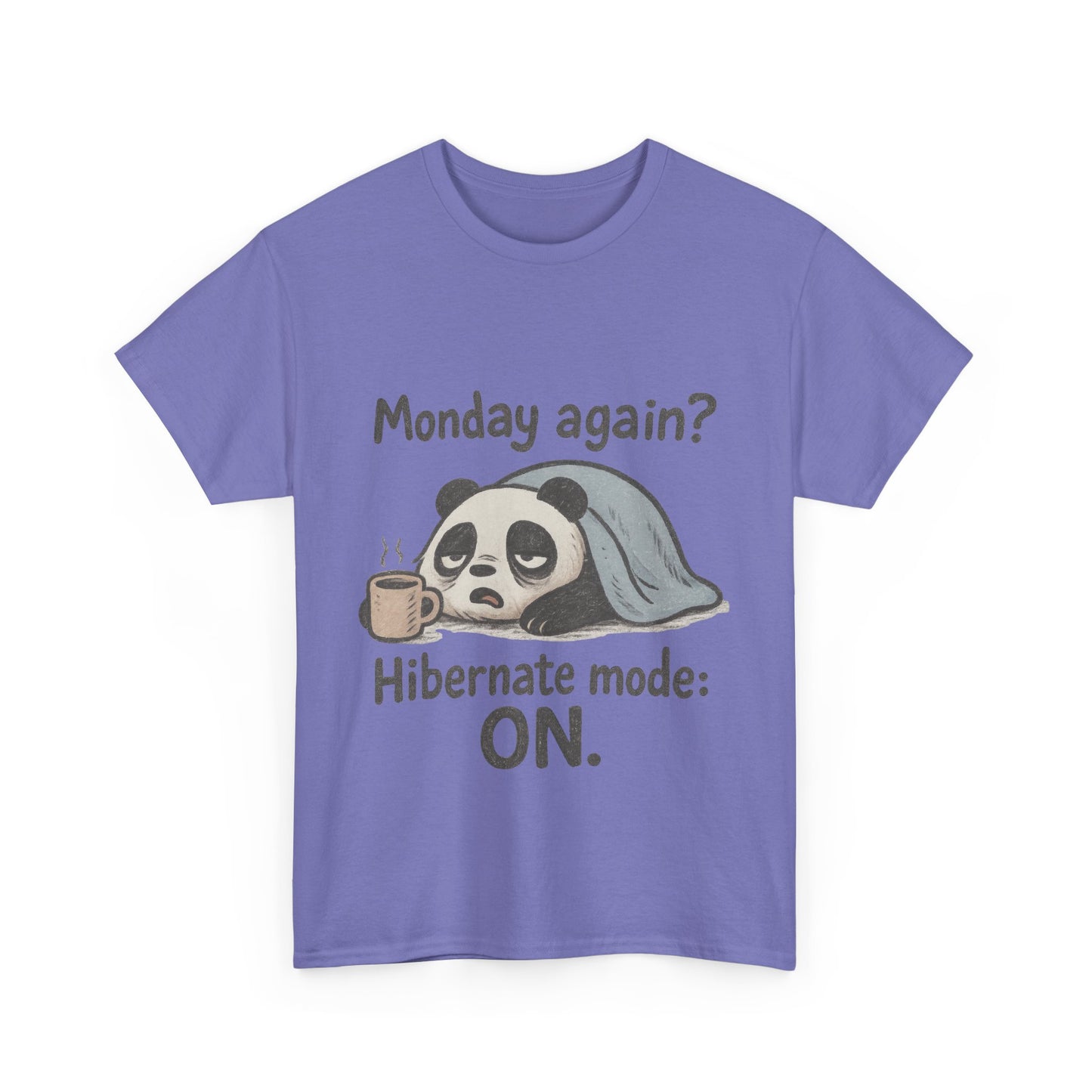 Funny Panda Hibernate Womens Tee, Cute Animal Shirt, Unisex Cotton Tee, Gift for Lazy Days, Monday Motivation T-shirt