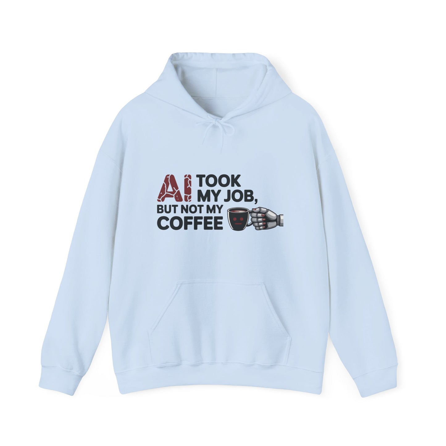 Women's AI Coffee Hoodie, Funny Robot Humor Pullover, Geek Job Joke Sweatshirt Gift, Sarcastic Work Shirt, Office Humor