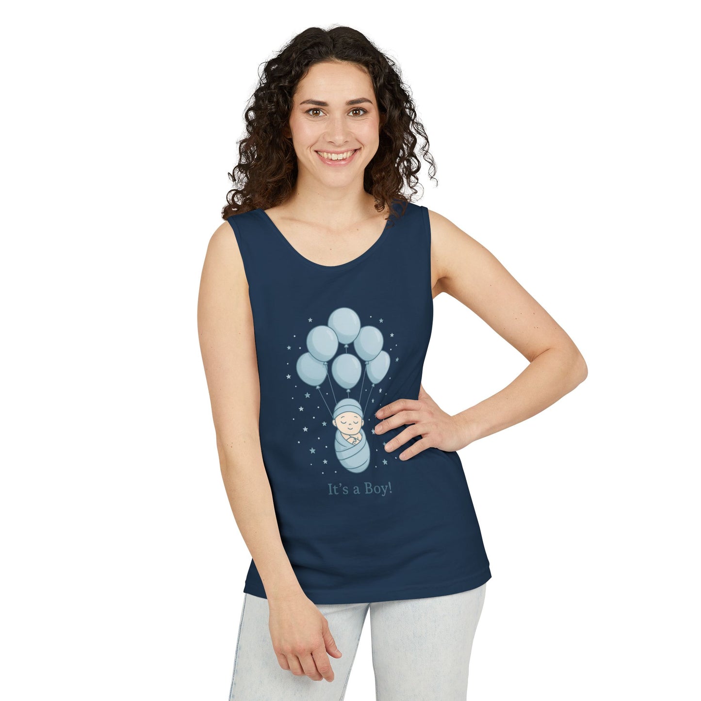 Its a Boy Maternity Tank Top, Baby Boy Pregnancy Announcement Tank, Gender Reveal Mom To Be Gift, Expecting Baby Shower Top
