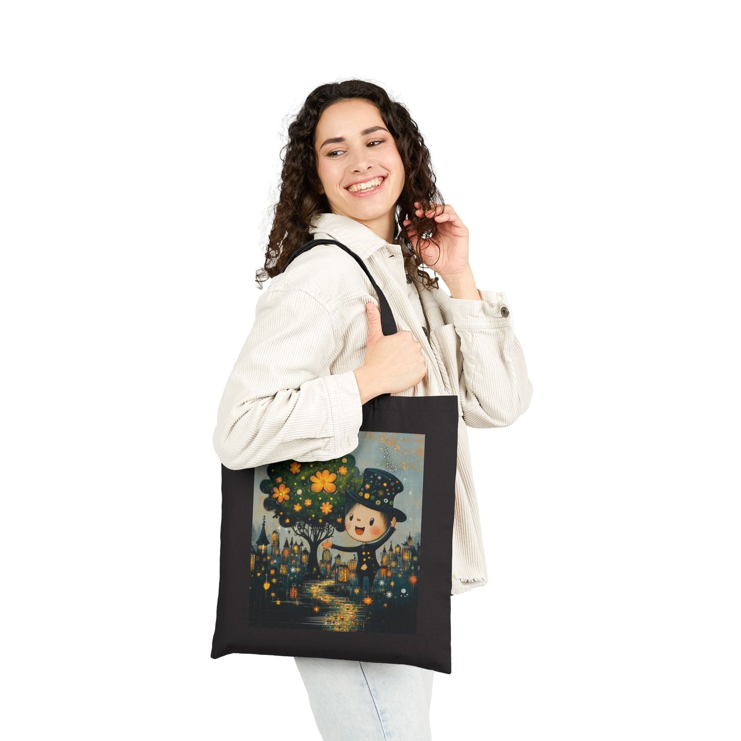 Eco-Friendly Cotton Canvas Tote Bag, Cute Gift for Nature Lovers, Beach Bag, Shopping Tote, Earth Day Accessory, Reusable Bag