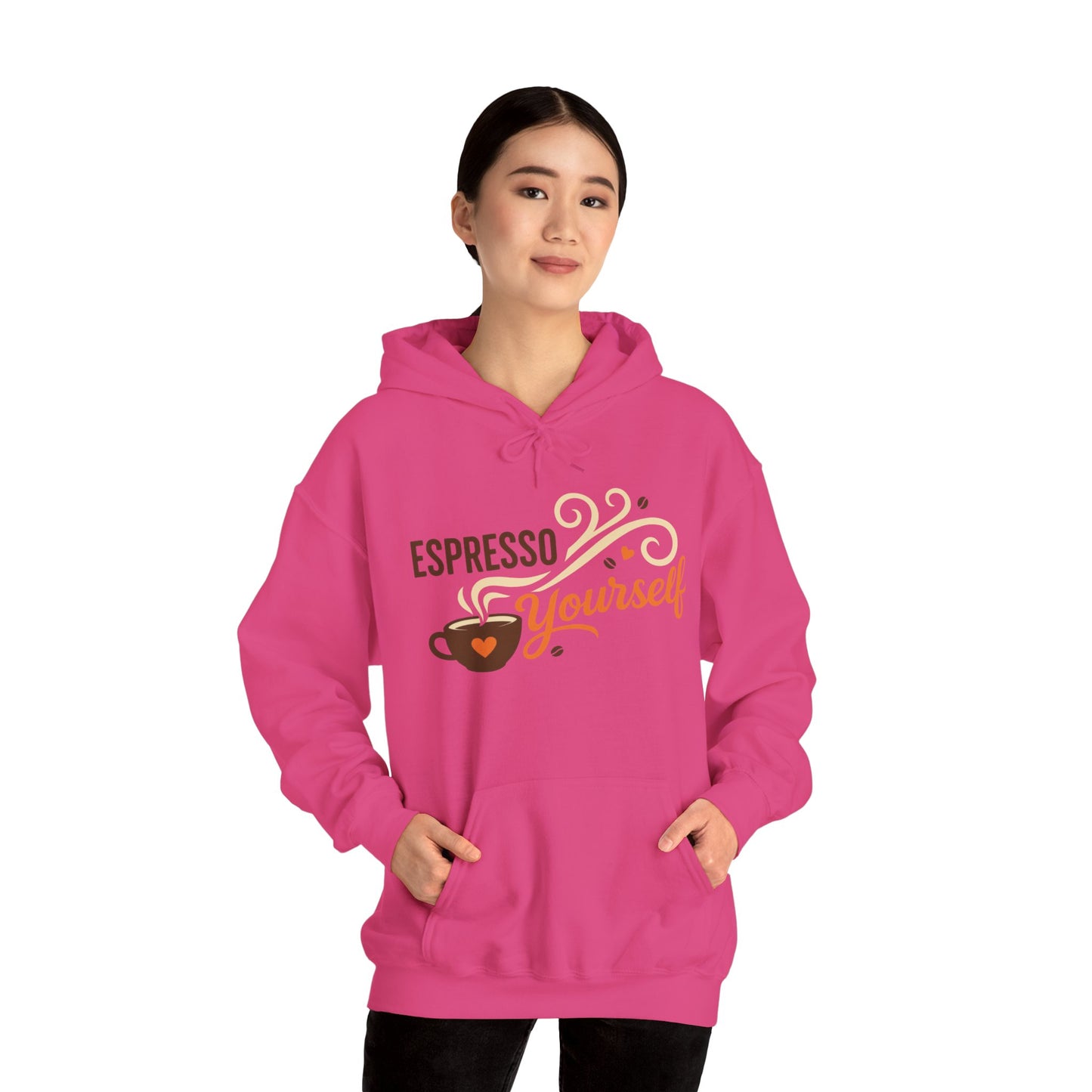 Espresso Yourself Coffee Hoodie, Funny Womens Barista Gift, Cozy Cafe Sweatshirt