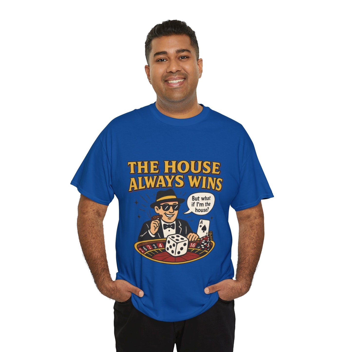 Vintage Casino Humor Unisex Tee, Funny Gambling Shirt, Gift for Gamblers, House Always Wins T-Shirt, Vegas Style Gift, Casino Quote Tee