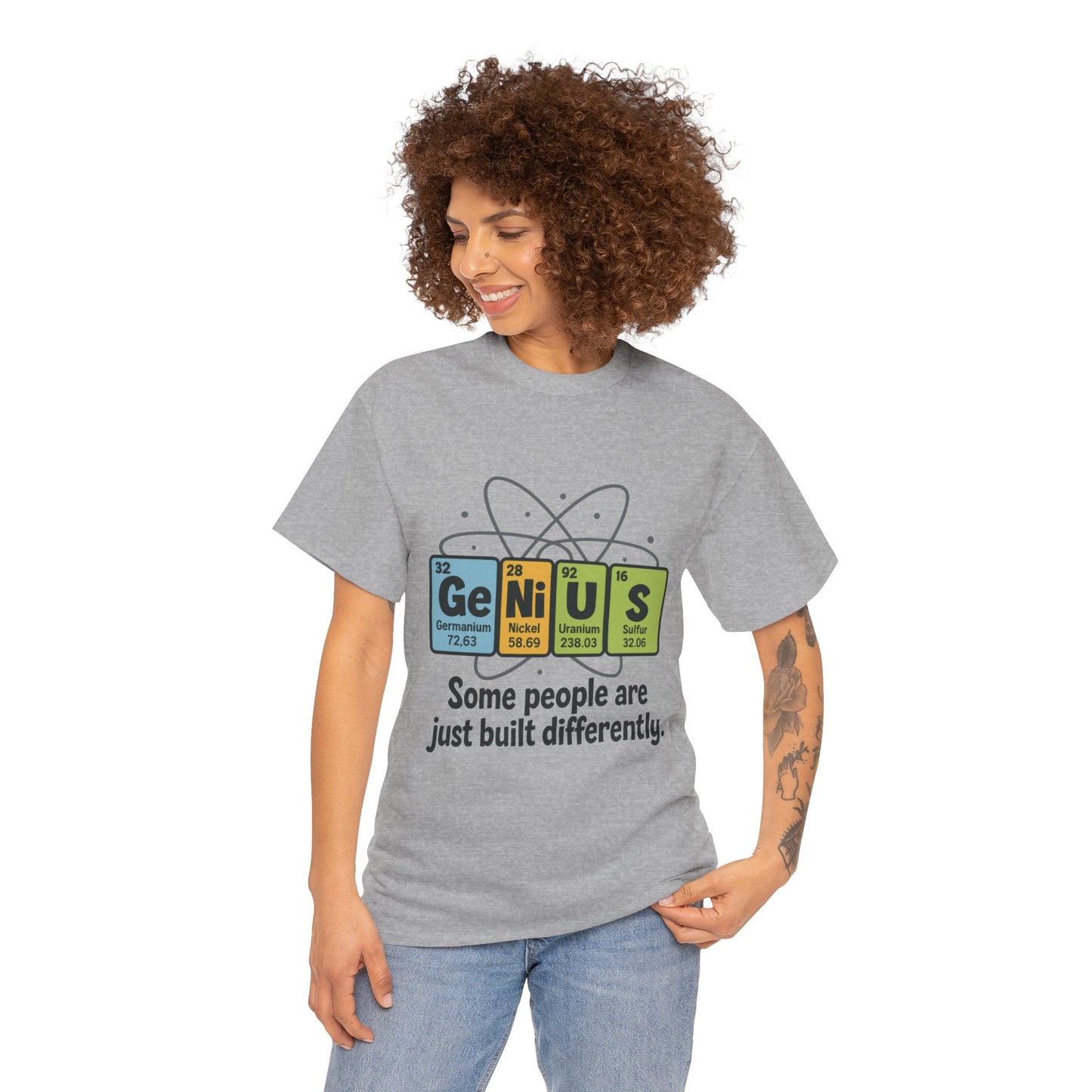 Funny Womens Genius T-Shirt, Periodic Table Nerd Shirt, Science Humor Tee, Gift for Nerds, Science Lovers Gift, Genius Science Tee