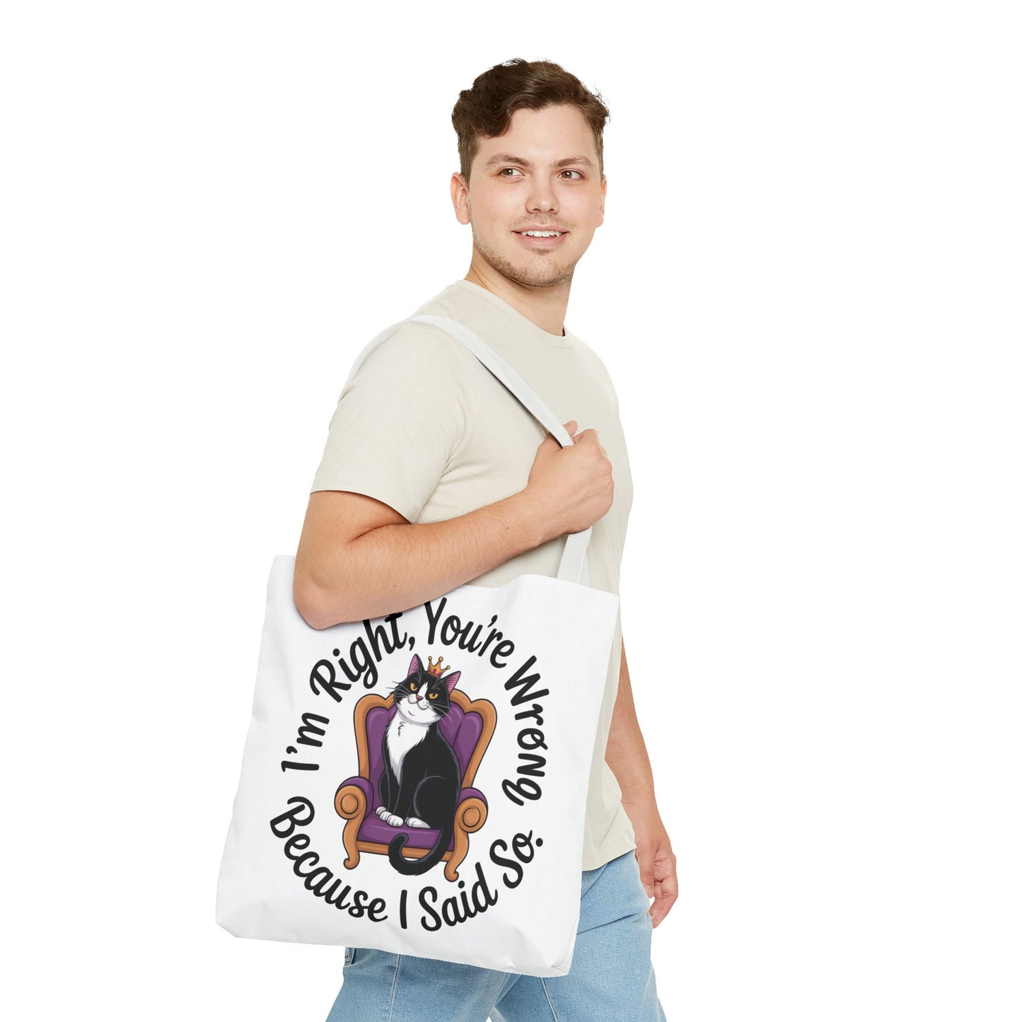 Funny Cat Tote Bag, Pet Lover Gift, Cat-Themed Shopper, Birthday Gift, Cute Animal Tote, Oversized Beach Bag