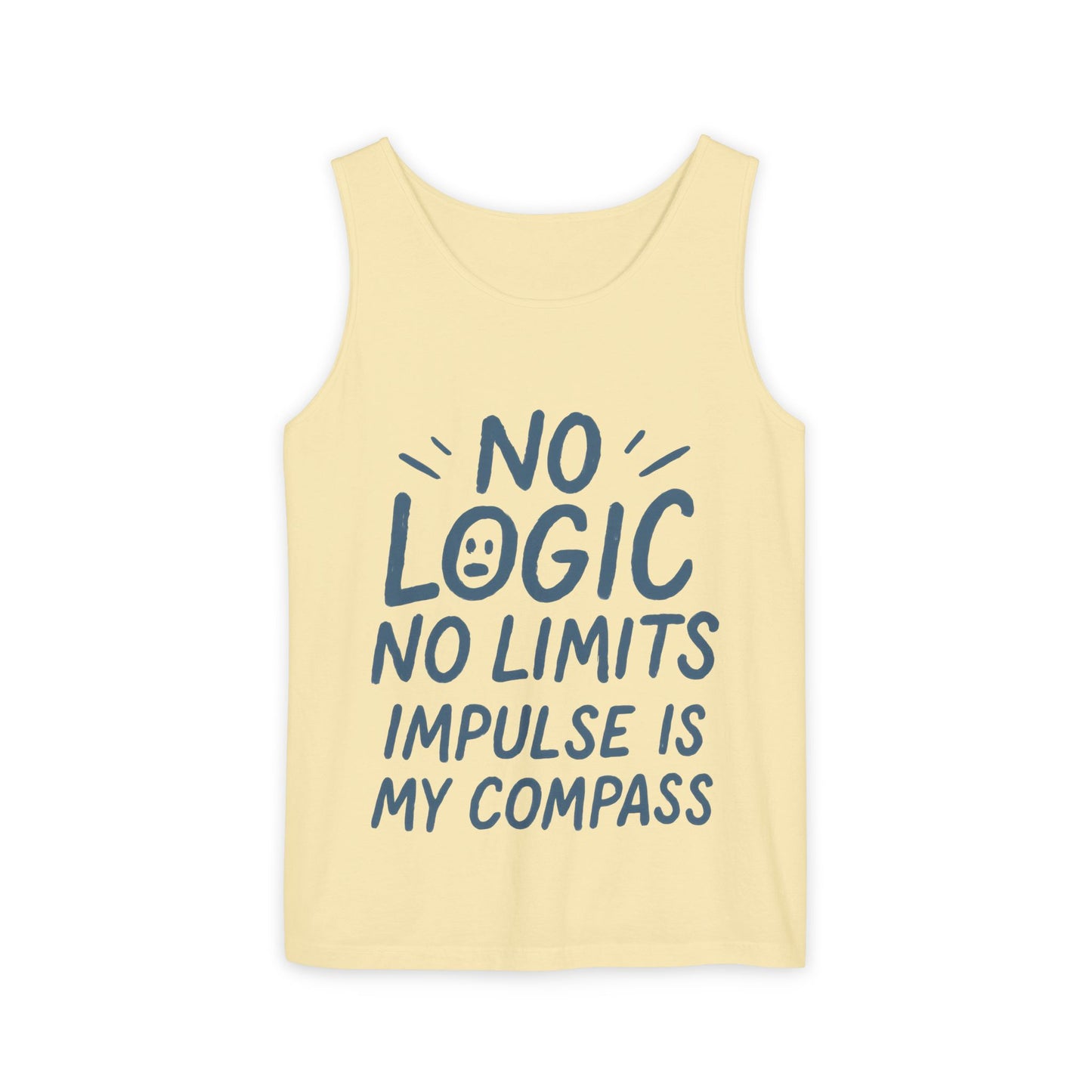Funny No Logic Womens Tank Top, No Limits Impulse Quote, Carefree Graphic Tee, Gym Apparel for Women, Fitness Gift, Casual Summer Top