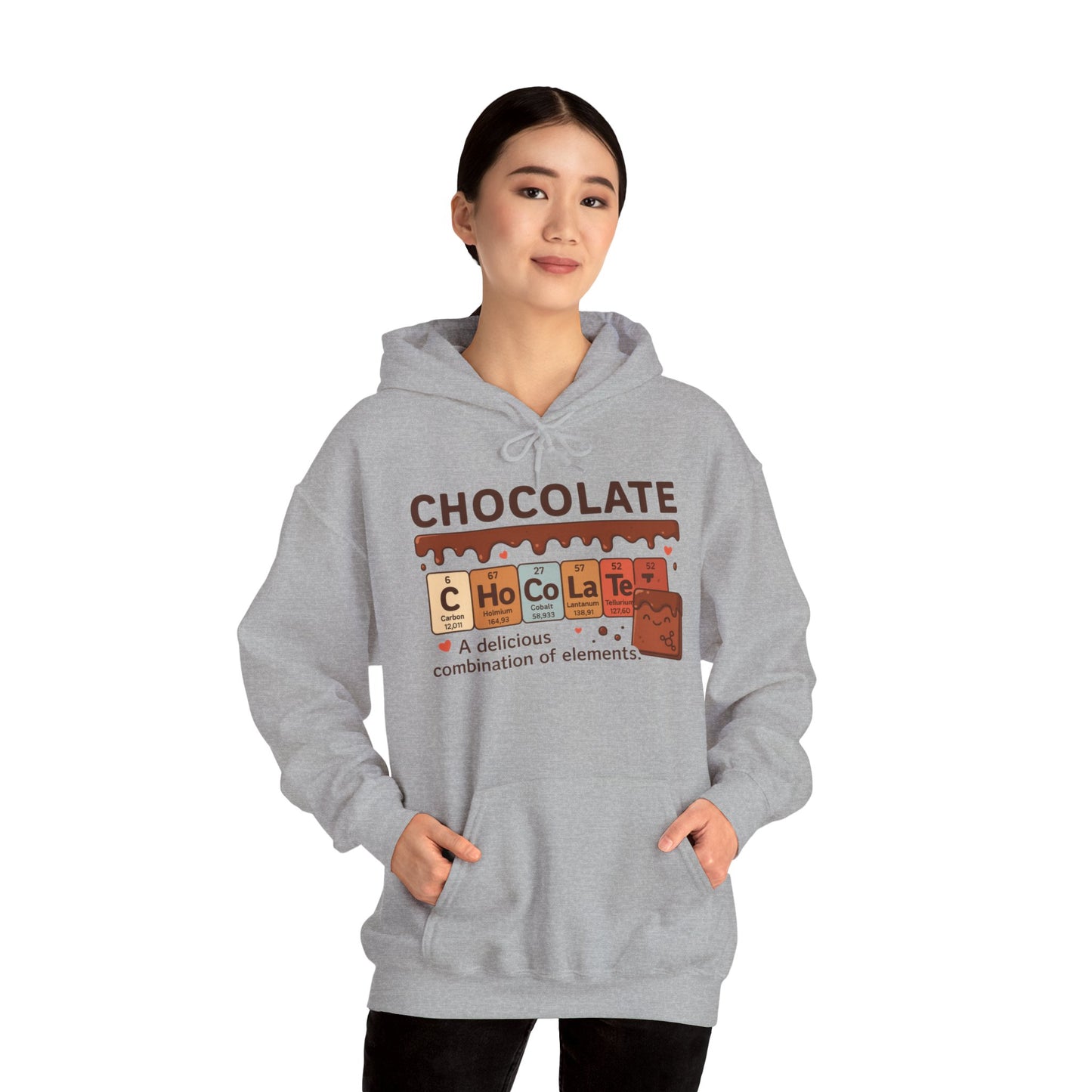 Chocolate Lover's Comfort Hoodie, Perfect Gift for Chemistry Lovers, Casual Wear, Sweet Treats Enthusiasts, Birthdays, Chemistry Students