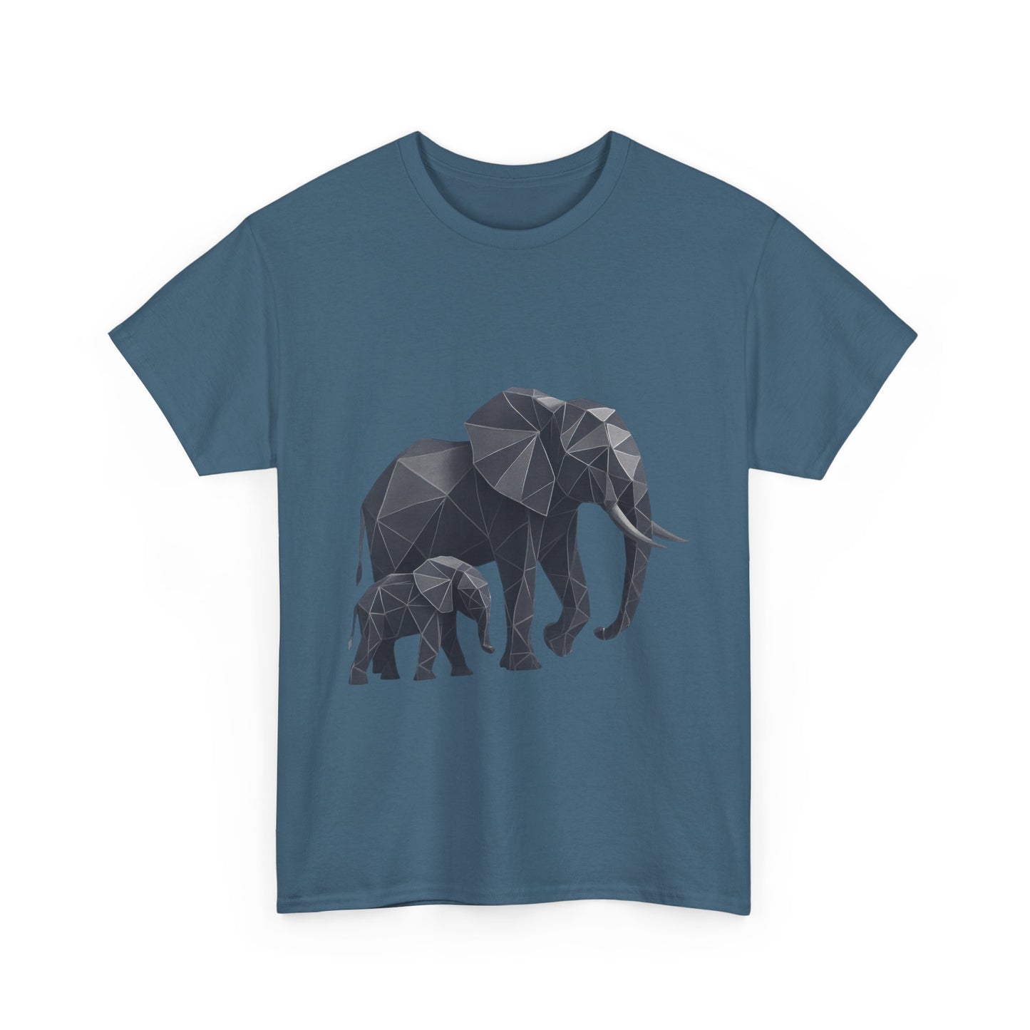 Geometric Elephant Tee - Minimalist Art Shirt, Nature Lover Gift, Animal Print T-Shirt, Unisex Cotton Tee, Eco-Friendly Wear