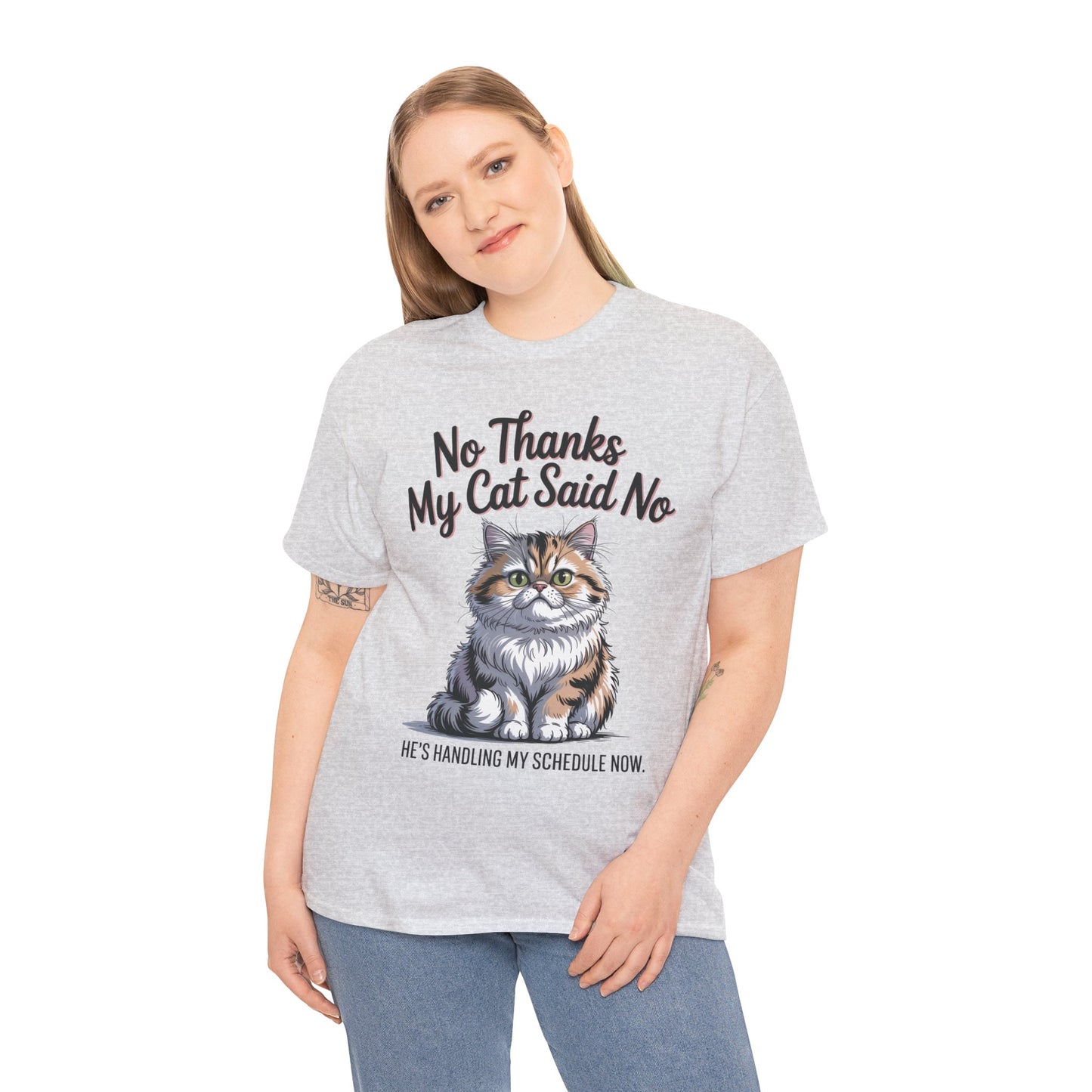 Funny Cat Quote Tee, Womens Heavy Cotton T-Shirt, Pet Lover Gift, Cute Cat Apparel, Cat Mom Tee, Quirky Animal Shirt, Humor