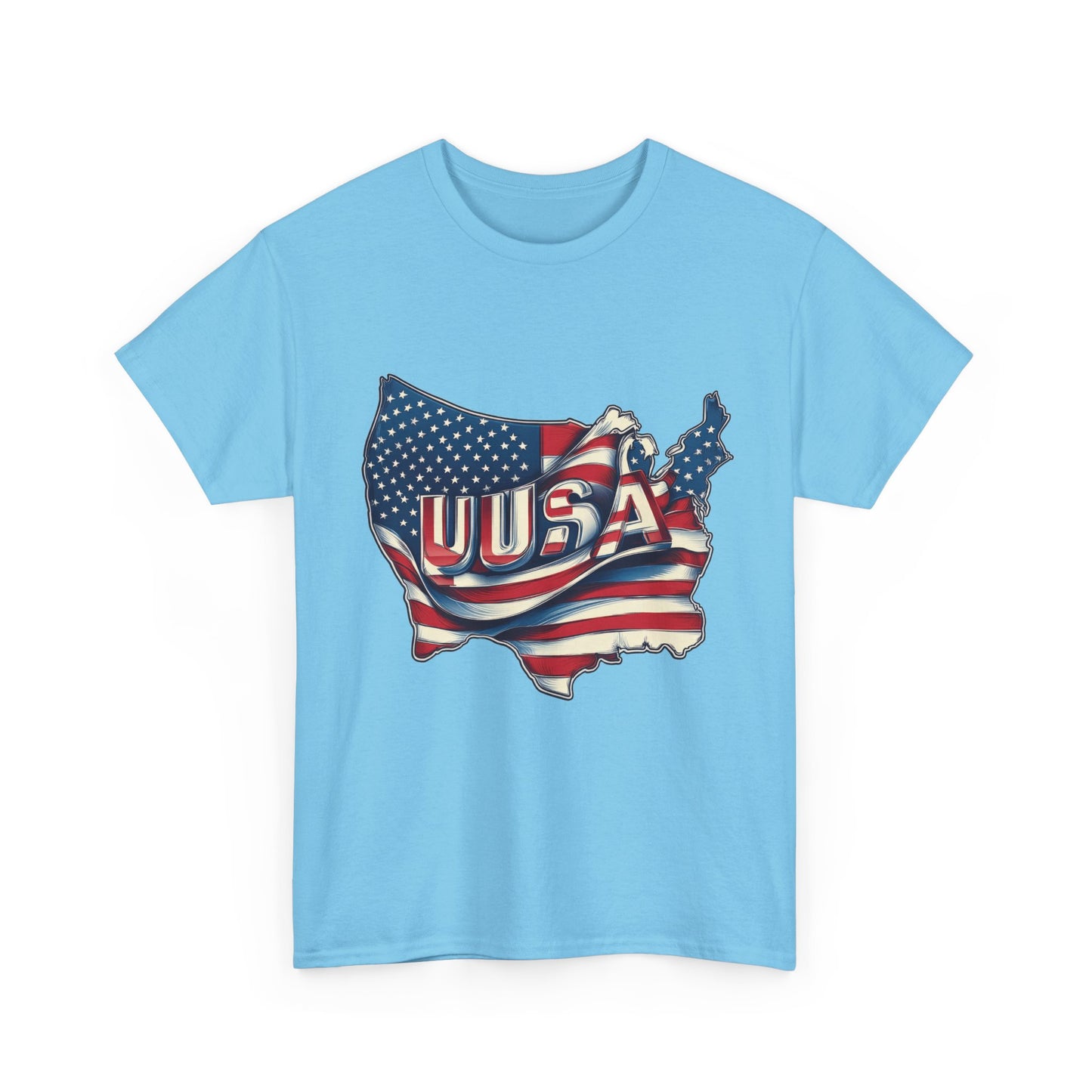 Patriotic Unisex Tee - USA Flag Design, Perfect for Independence Day, 4th of July, Gifts, Casual Wear, Festival