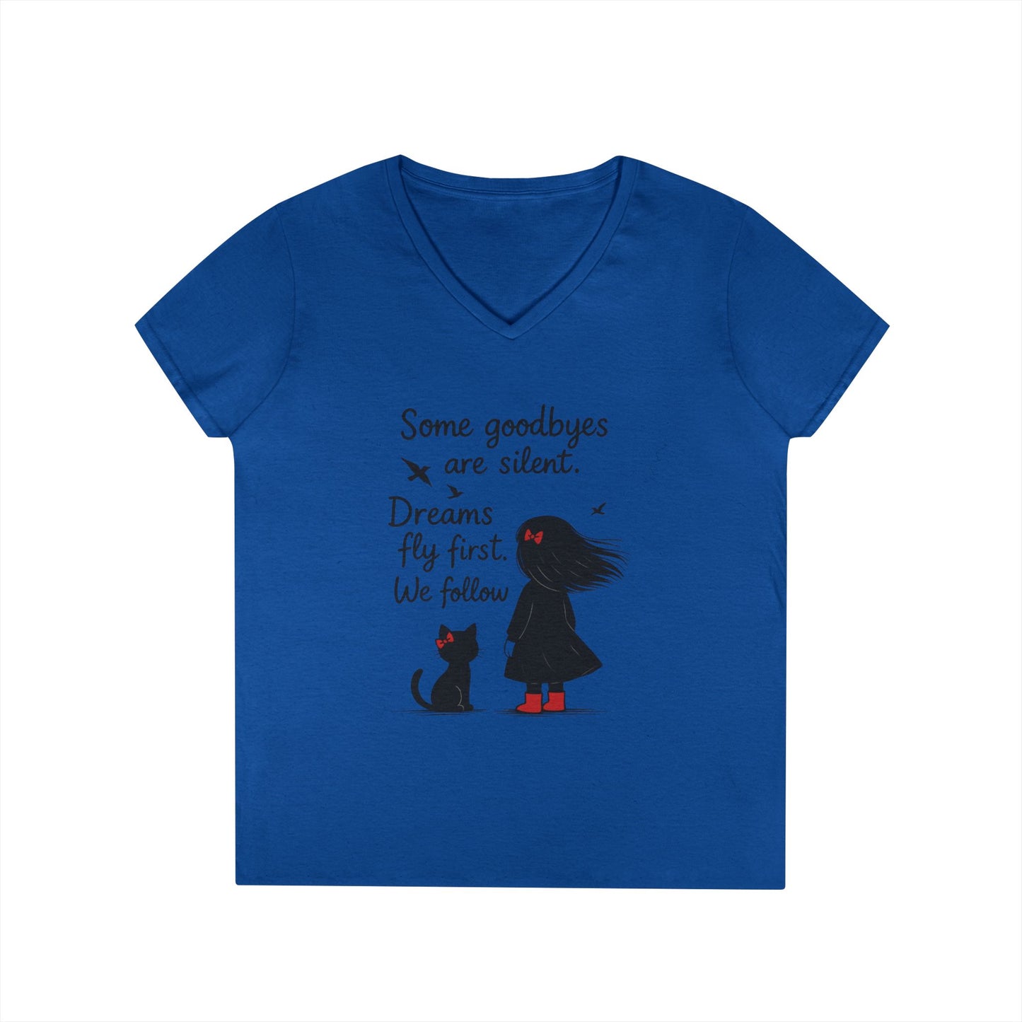 Inspirational V-Neck T-Shirt for Dreamers, Motivational Tee for Women, Gift for Friends, Stylish Graphic Top, Casual Everyday Wear