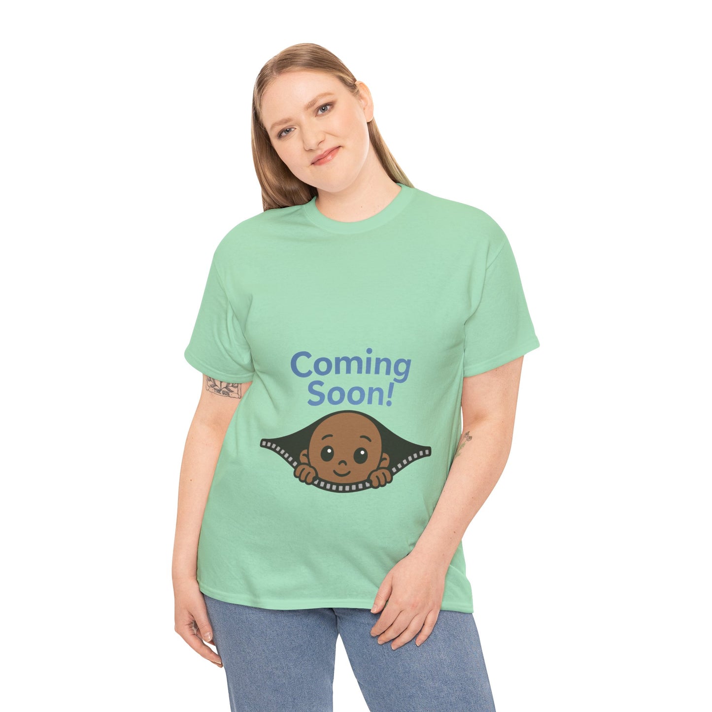 Coming Soon Maternity Tee, Cute Baby Boy Pregnancy Announcement Tee, Funny Expecting Mom Gift, Gender Reveal Tee, Baby Shower Top