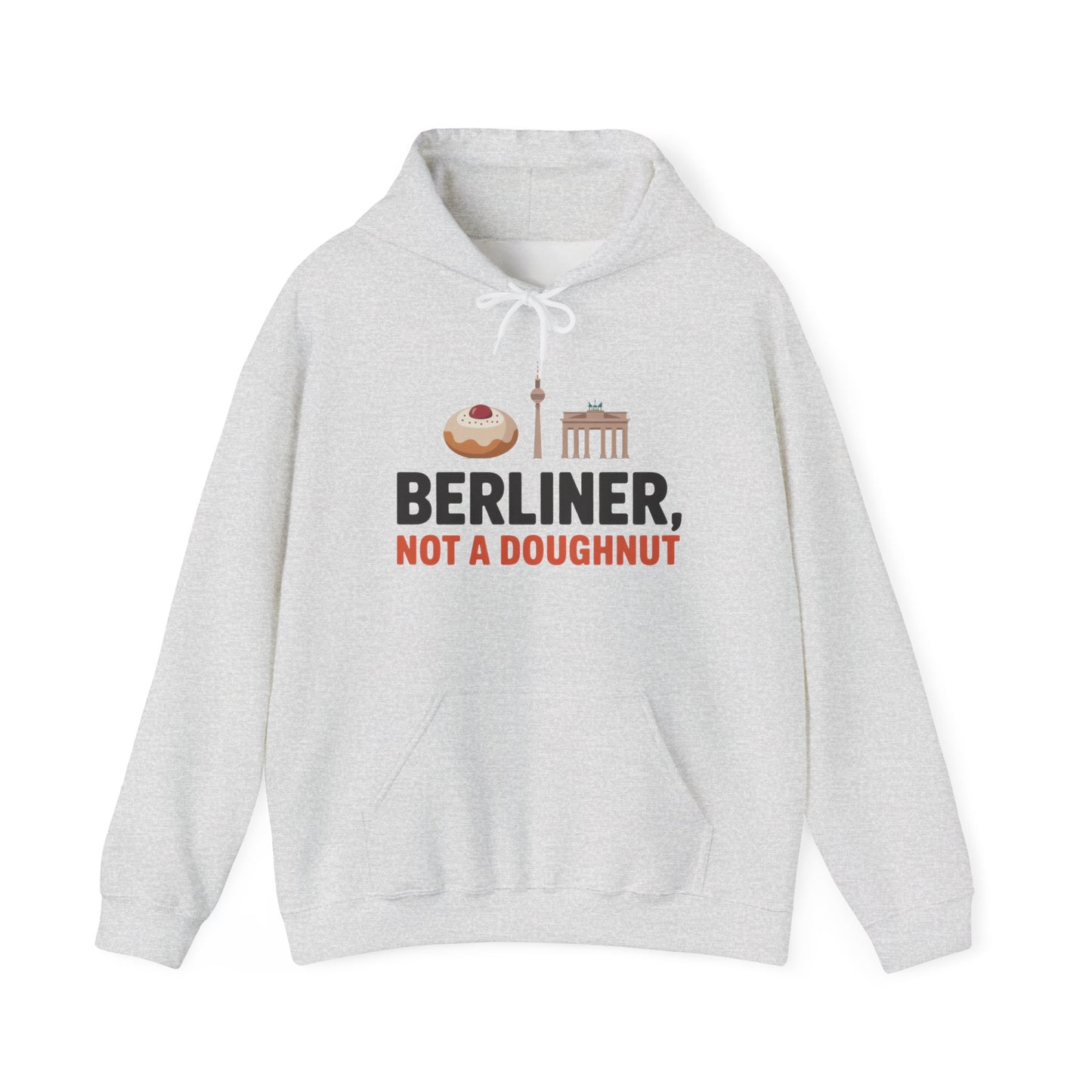Mens Heavy Blend™ Hooded Sweatshirt, Berliner Not a Doughnut Funny Berlin Hoodie for Men