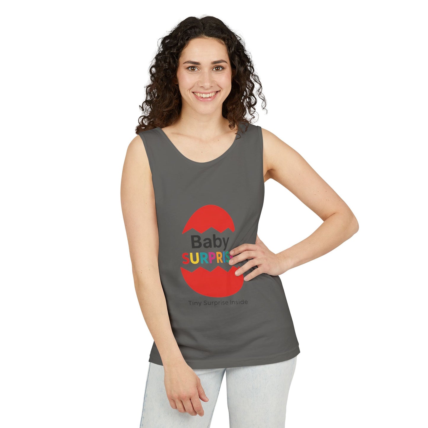 Baby Surprise Maternity Tank Top, Pregnancy Announcement Tank, Mom To Be Gift, Expecting Baby Reveal Top, Baby Shower Gift,Gender Reveal Tee