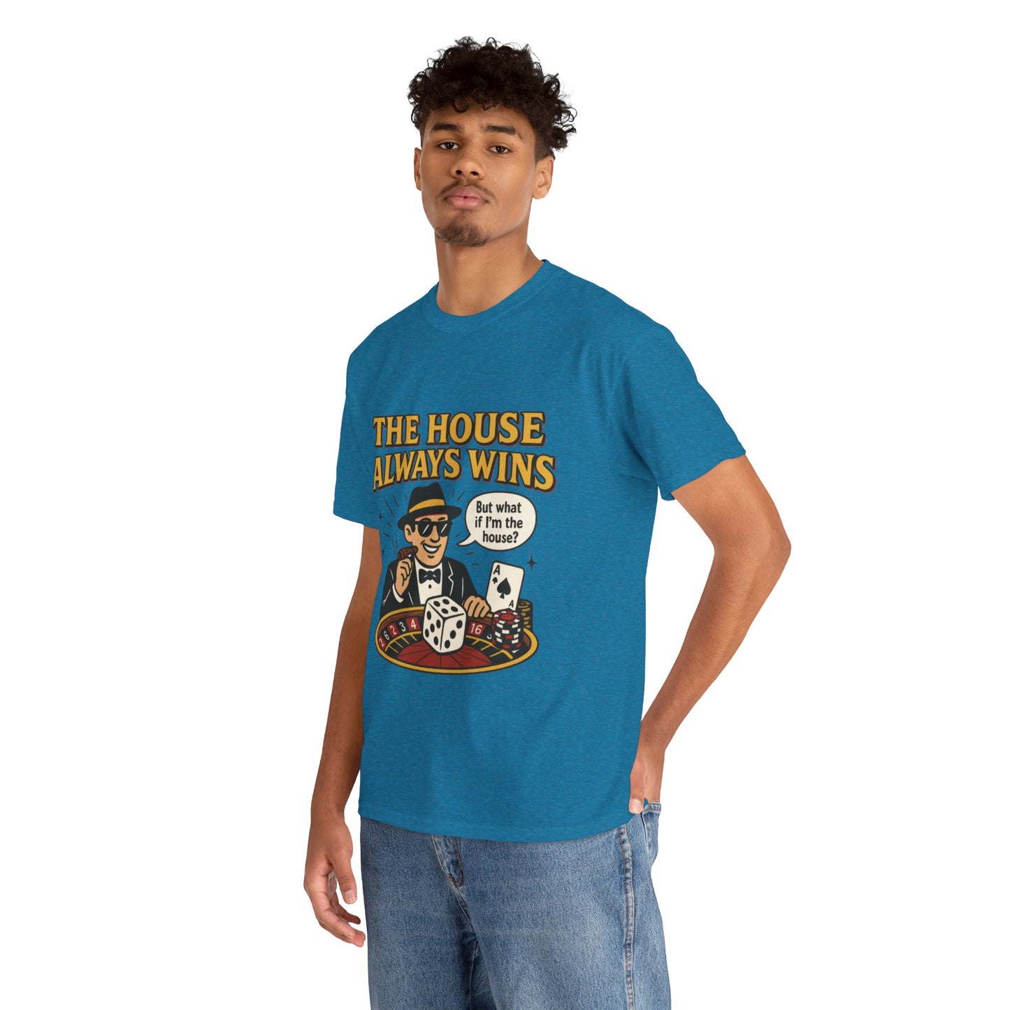 Vintage Casino Humor Unisex Tee, Funny Gambling Shirt, Gift for Gamblers, House Always Wins T-Shirt, Vegas Style Gift, Casino Quote Tee