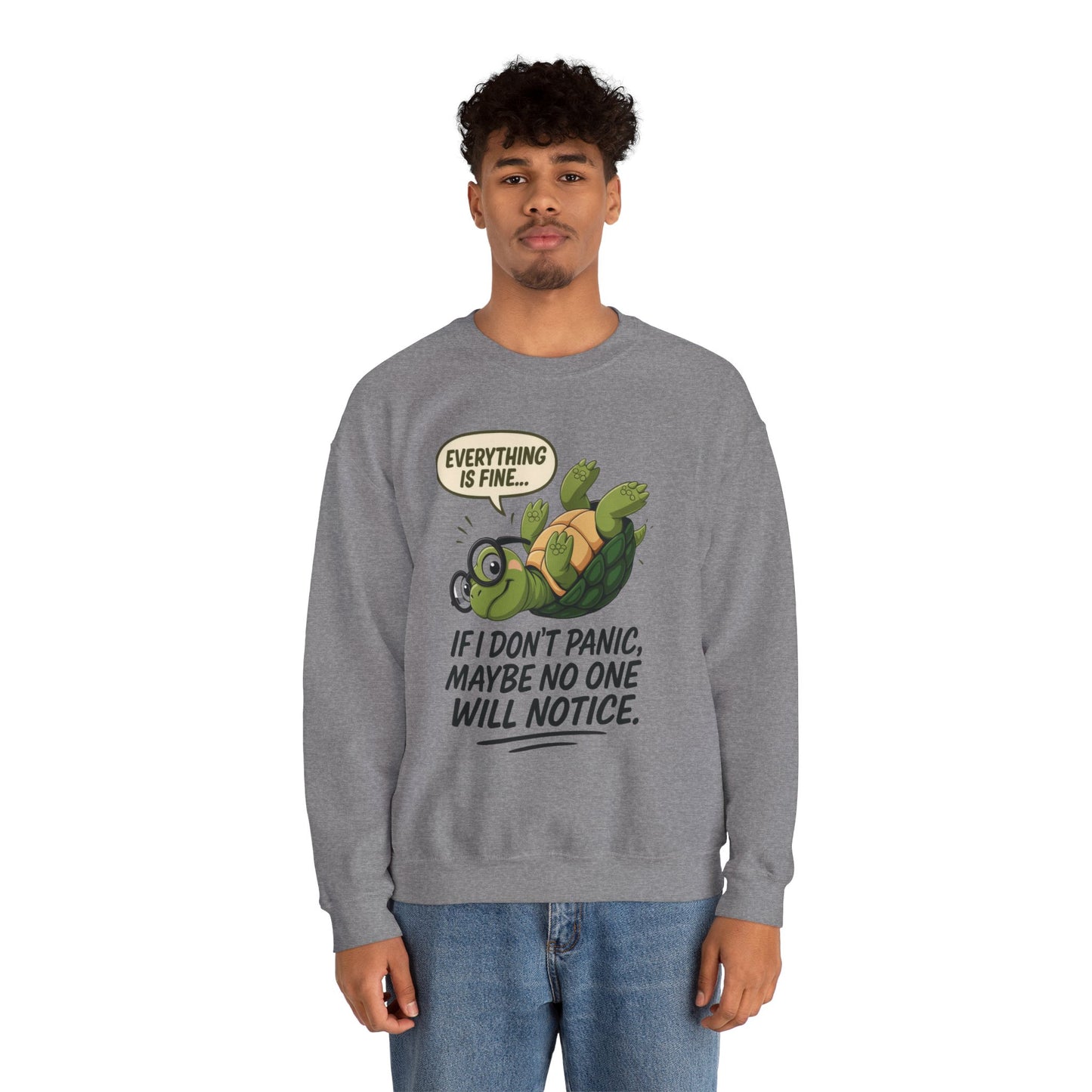 Casual Humor Unisex Sweatshirt, Perfect Gift for Anxiety Relief, Social Anxiety Joke, Quirky Graphic Sweatshirt, Introvert Humor Gift