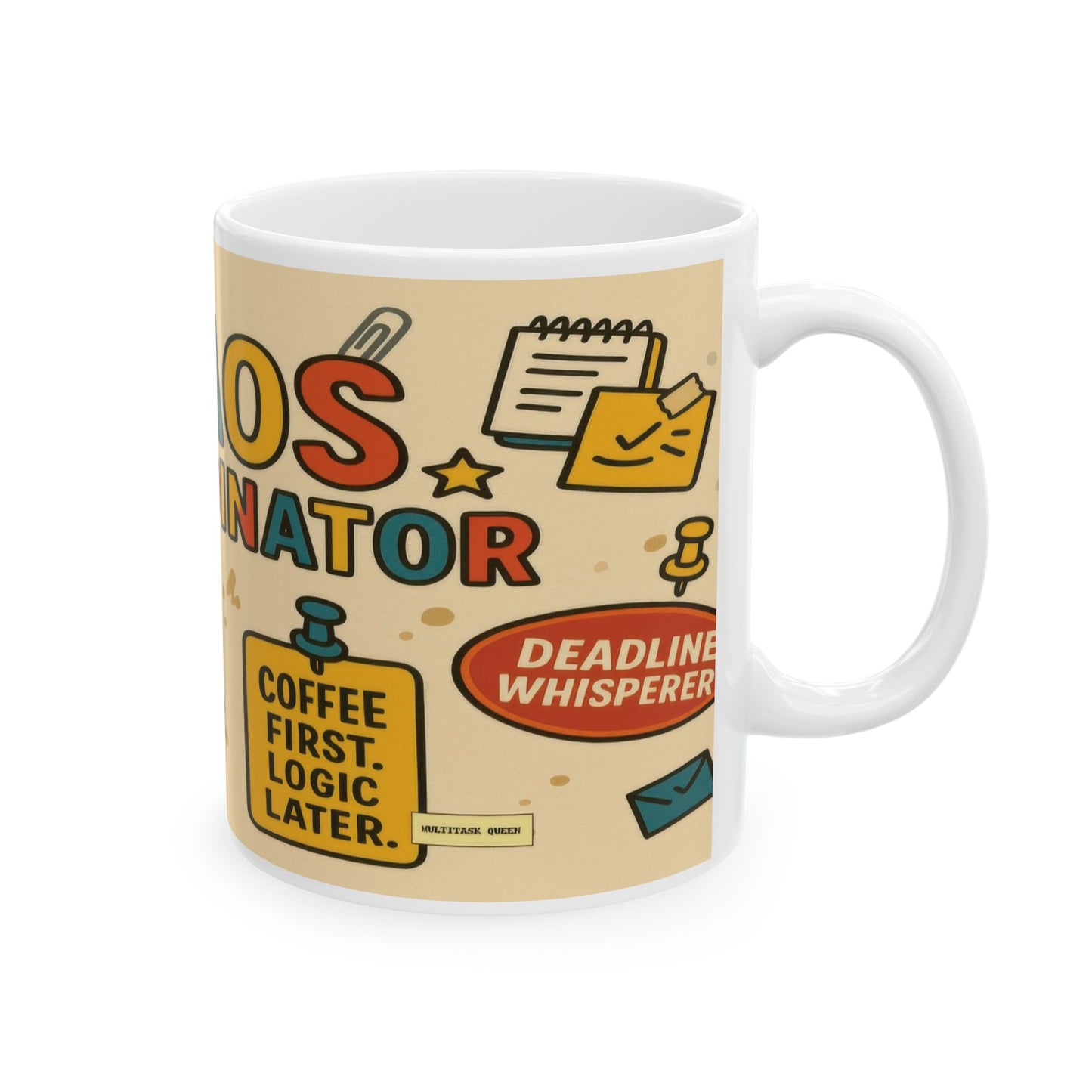 Chaos Coordinator Mug, Funny Coffee Cup for Office Workers, Perfectionists & Multitaskers, Office Humor, Coffee Lovers, Gift for Managers