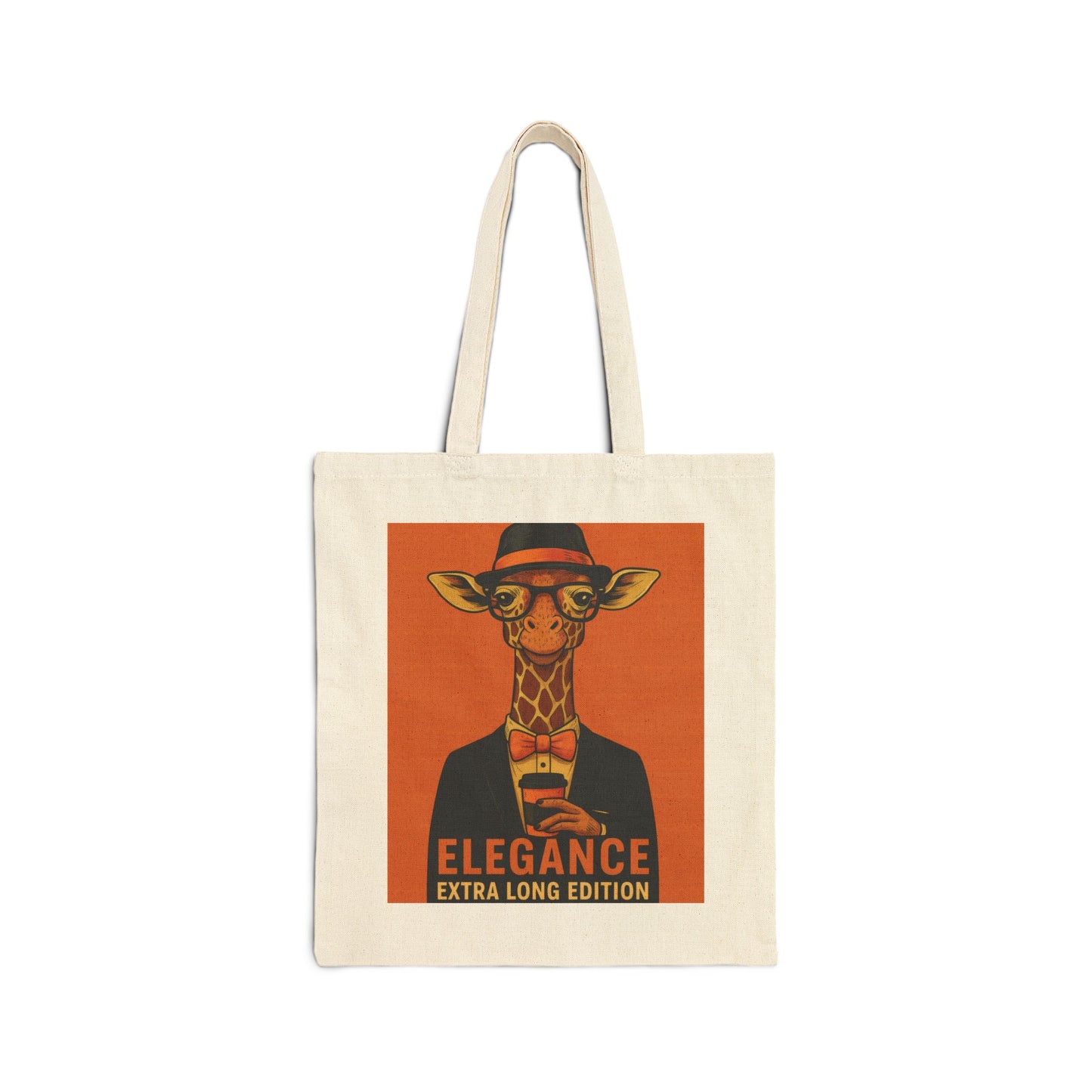 Elegant Giraffe Canvas Tote Bag, Eco-Friendly Fashion, Reusable Shopping, Gift for Animal Lovers, Unique Design, Stylish Carry-All