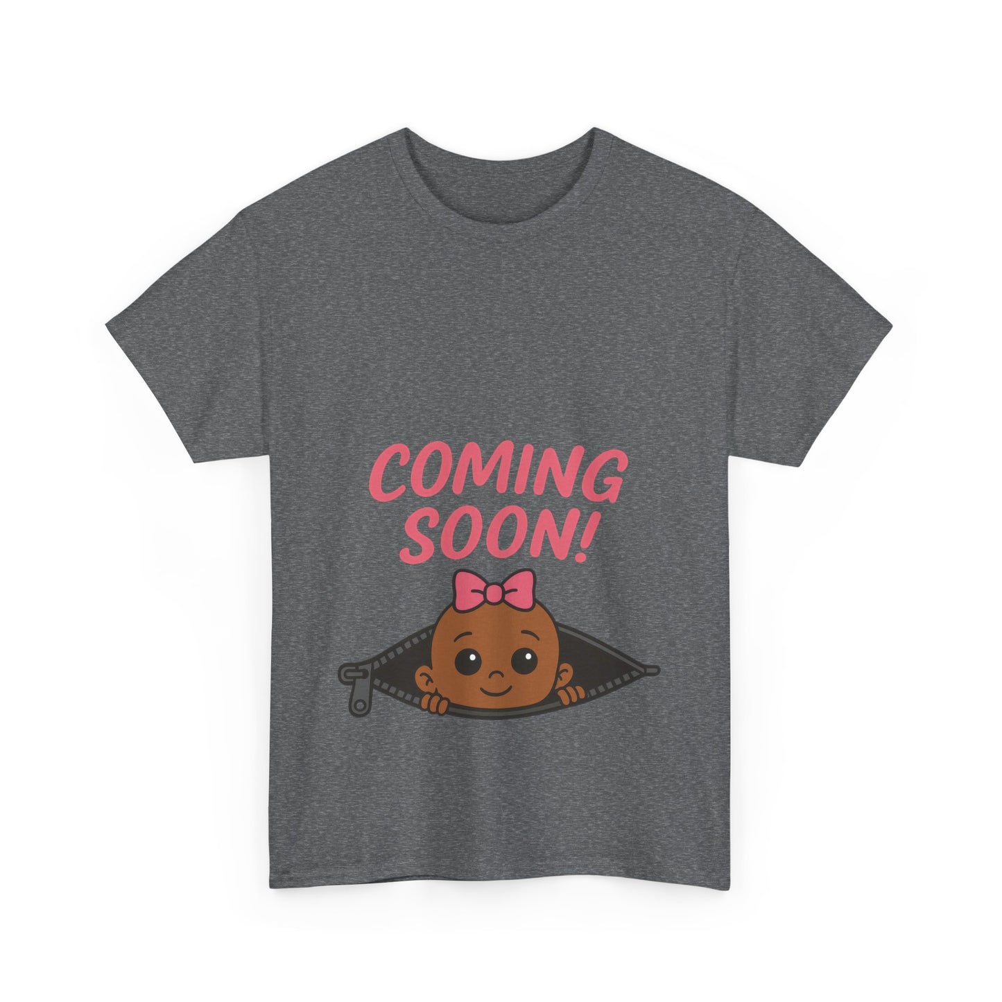 Coming Soon Maternity Tee, Cute Baby Girl Pregnancy Announcement Tee, Funny Expecting Mom Gift, Gender Reveal Tee, Baby Shower Top