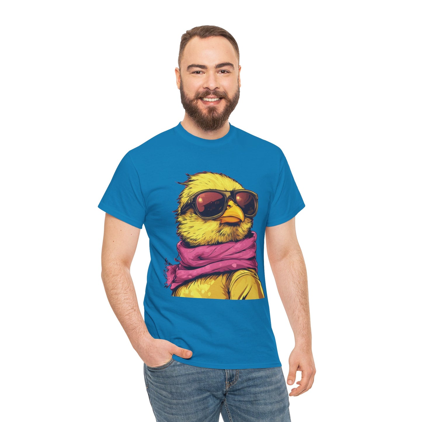 Chic Cool Chick T-Shirt, Unisex Heavy Tee, Funny Animal Tee, Trend Chick Graphic T-Shirt Gift