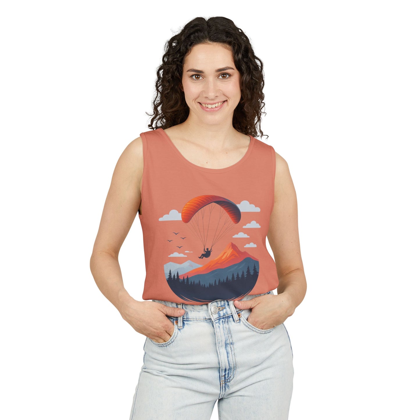 Adventure-Inspiring Fly Beyond Limits Unisex Tank Top, Summer Casual Wear, Outdoor Enthusiast Gift, Travel Apparel, Motivational Gift