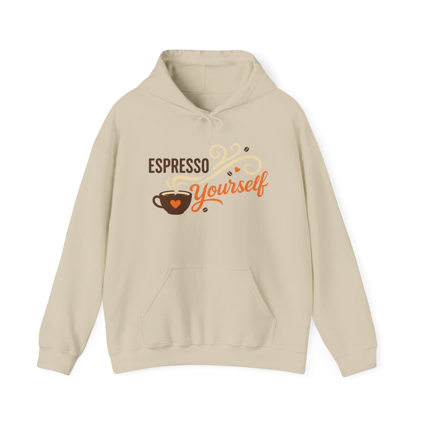 Espresso Yourself Coffee Hoodie, Funny Womens Barista Gift, Cozy Cafe Sweatshirt