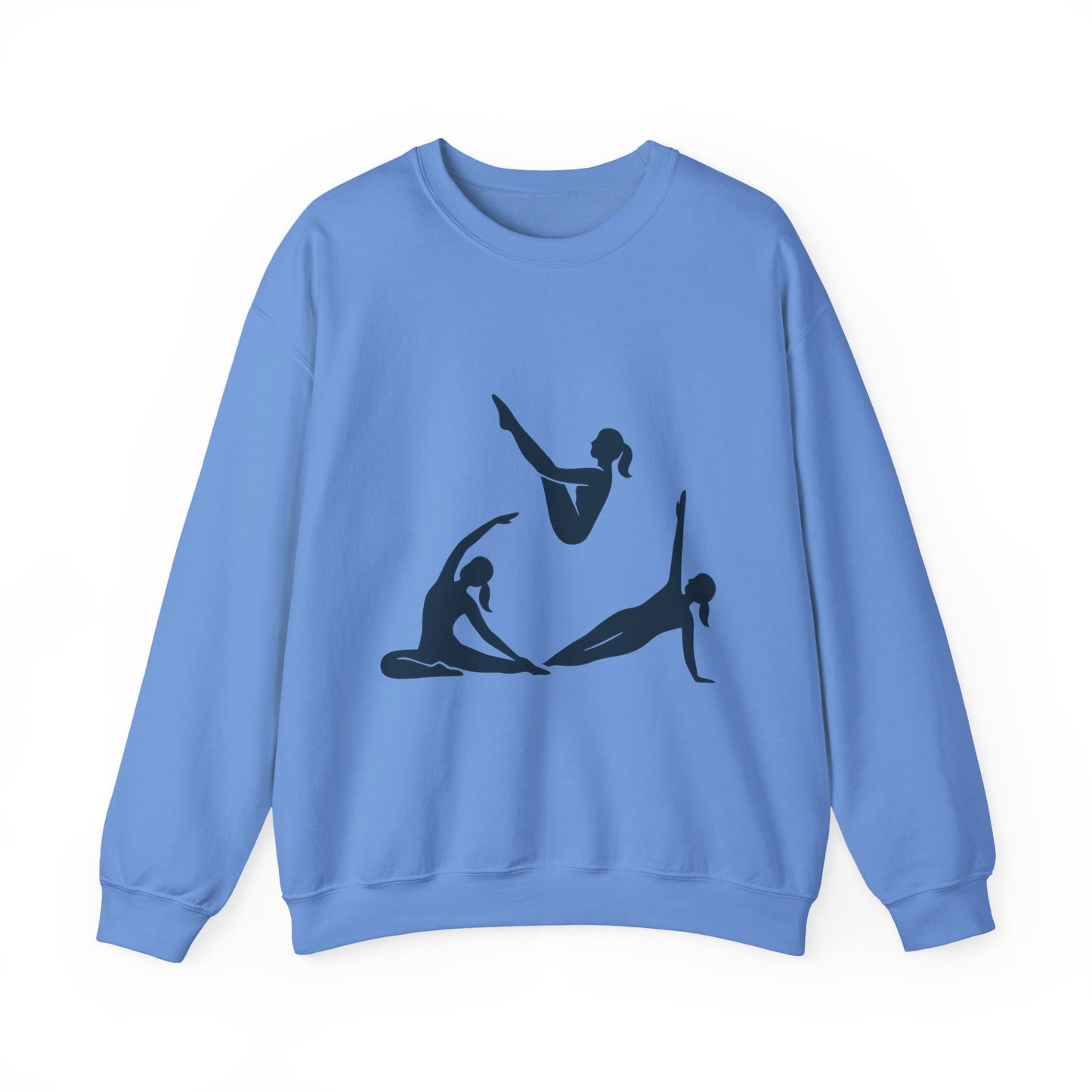 Womens Heavy Blend™ Crewneck Sweatshirt, Womens Pilates Sweatshirt, Yoga Fitness Graphic Pullover, Cute Workout Gym Top, Yoga Lover Gift