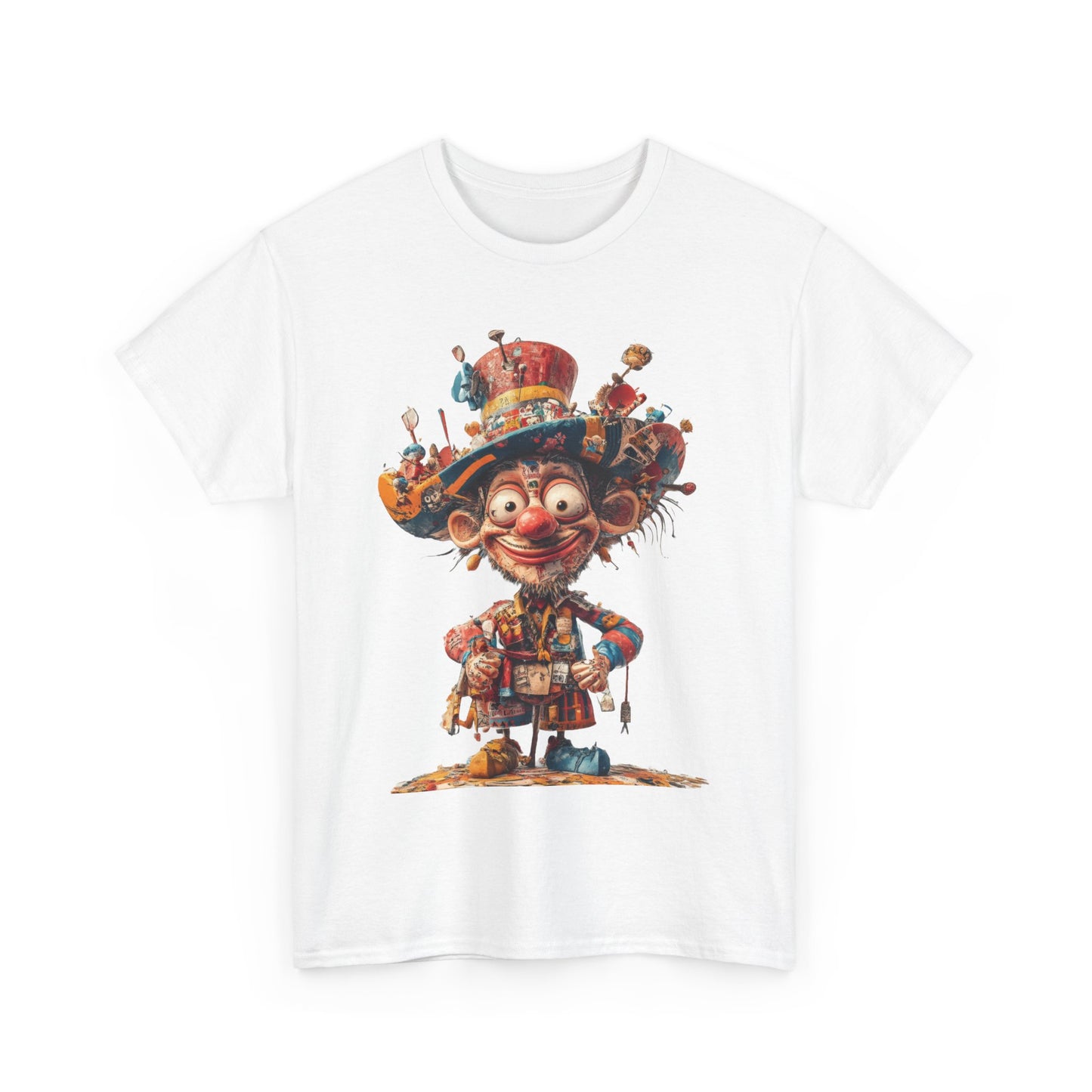 Colorful Clown T-Shirt, Funny Circus Character Graphic Tee, Whimsical Comic Style Shirt for Humor Lovers, Comedy Tee