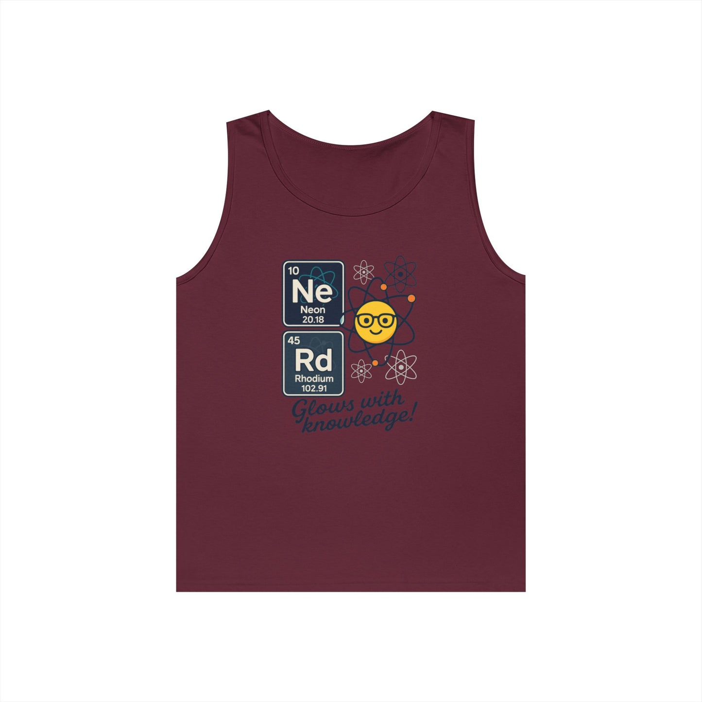 Nerd Tank Top for Men, Funny Science Shirt, Periodic Table Sleeveless Tee, Geeky Workout Shirt, Gift for Teachers, gift for Science Events