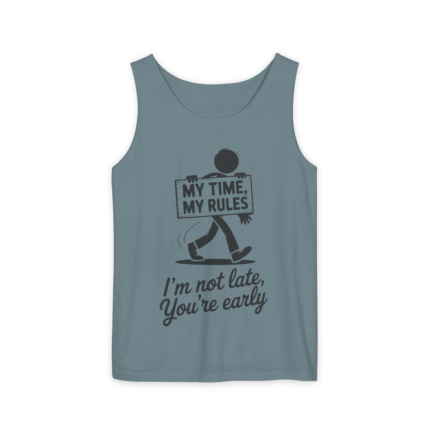 My Time, My Rules Men's Tank Top, Fun Casual Wear for Any Occasion, Relaxed Vibe, Time Management Humor, Self love t shirt