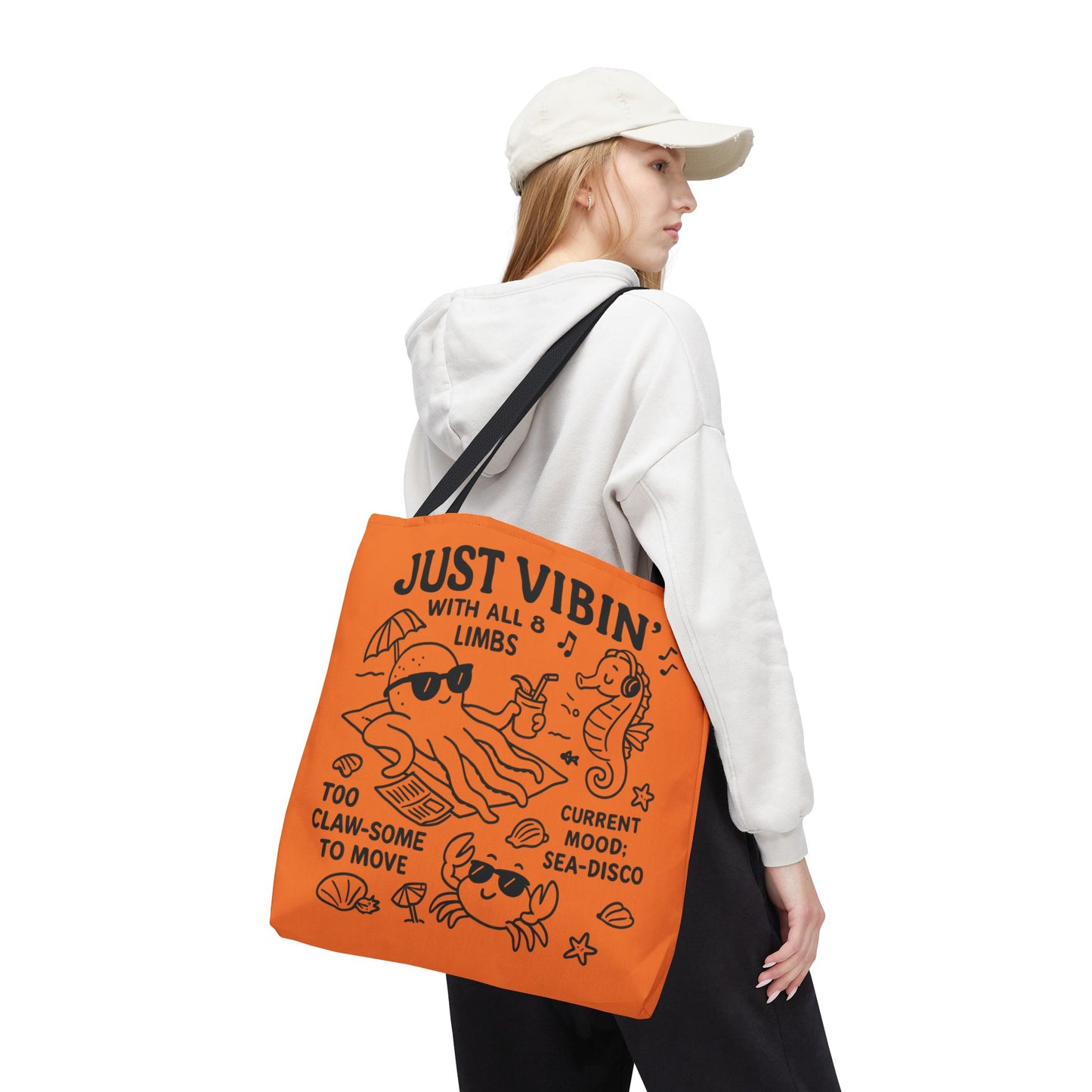 Fun Sea-Themed Tote Bag, Beach Accessories, Summer Vibes, Gift for Ocean Lovers, Reusable Shopping Bag, Cute Beach Tote