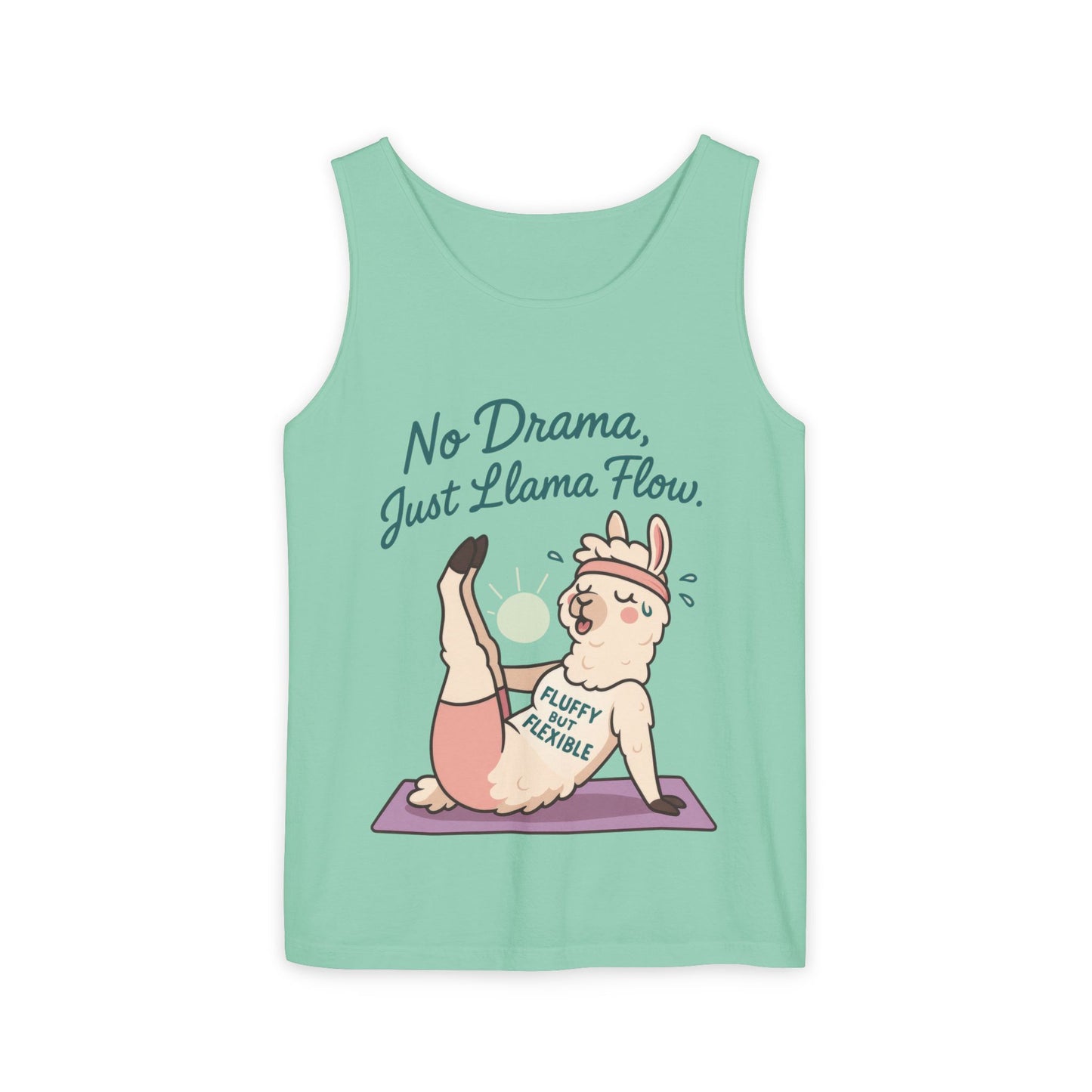 Llama Yoga Tank Top, Funny Yoga Llama Tank for Women, Gift for Yogis, Fun Yoga T-Shirt for Animal Lovers, Funny Workout Top, Summer Wear