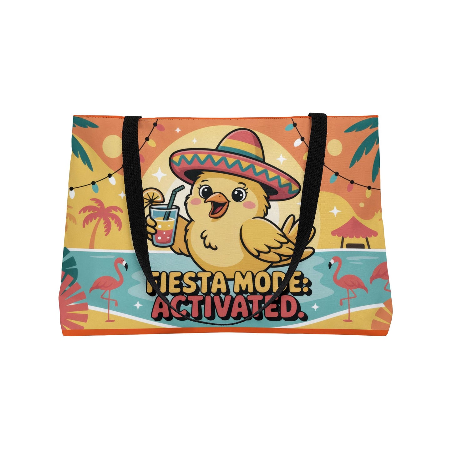 Fiesta Mode Weekender Tote Bag, Vibrant Beach Bag, Travel Companion, Summer Accessory, Gift for Vacationers, Party Essentials