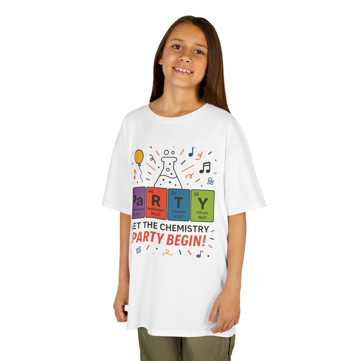 Kids' Chemistry Party T-Shirt, Periodic Table Tee, Funny Science Shirt for Boys & Girls, Science Tee, Unique Educational Apparel