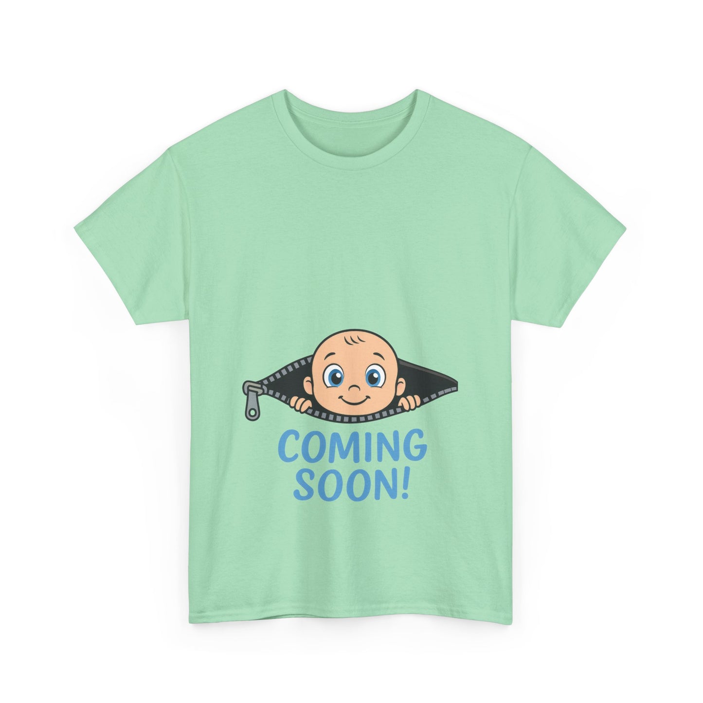 Coming Soon Maternity T-Shirt, Cute Baby Boy Pregnancy Announcement Shirt, Funny Expecting Mom Gift, Gender Reveal Tee, Baby Shower Top