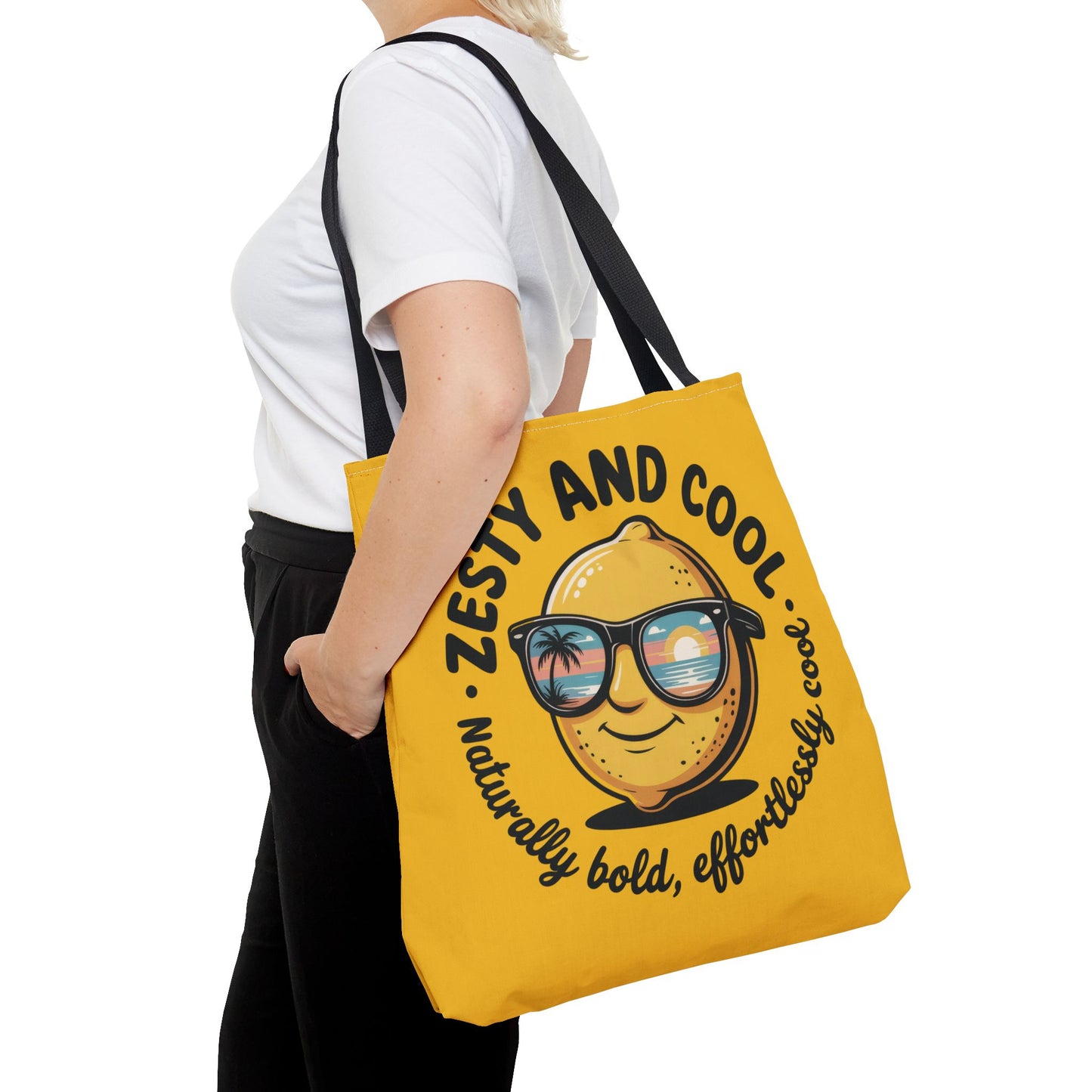 Zesty Lemon Tote Bag - Fun & Bold Carry-All for Everyday Use, Summer, Beach Days, Gifts, Eco-Friendly Shopping, Large Tote Bag