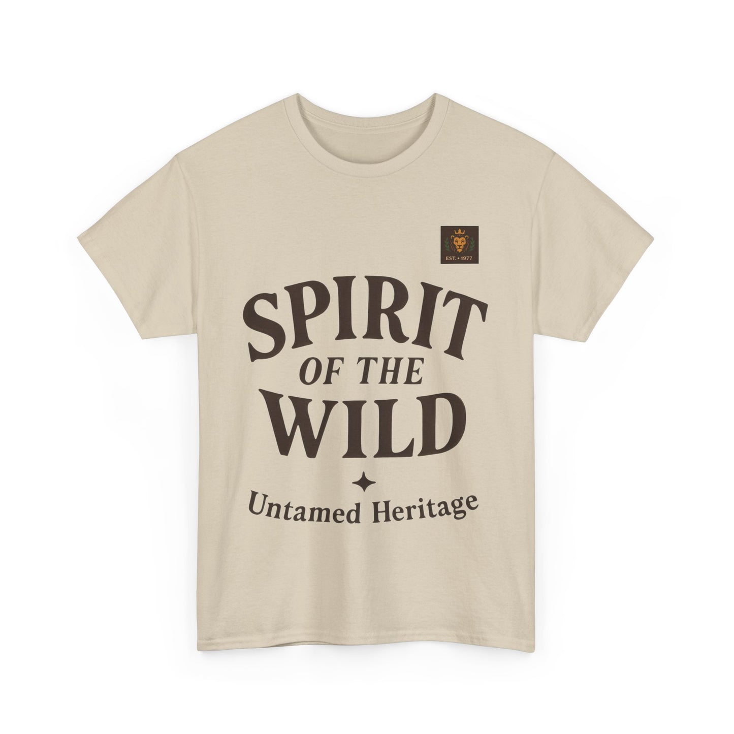Spirit of the Wild Mens Heavy Cotton Tee, Nature Lover Gift, Outdoor Adventure Shirt, Unisex Tee, Casual Wear, Unique Graphic Apparel
