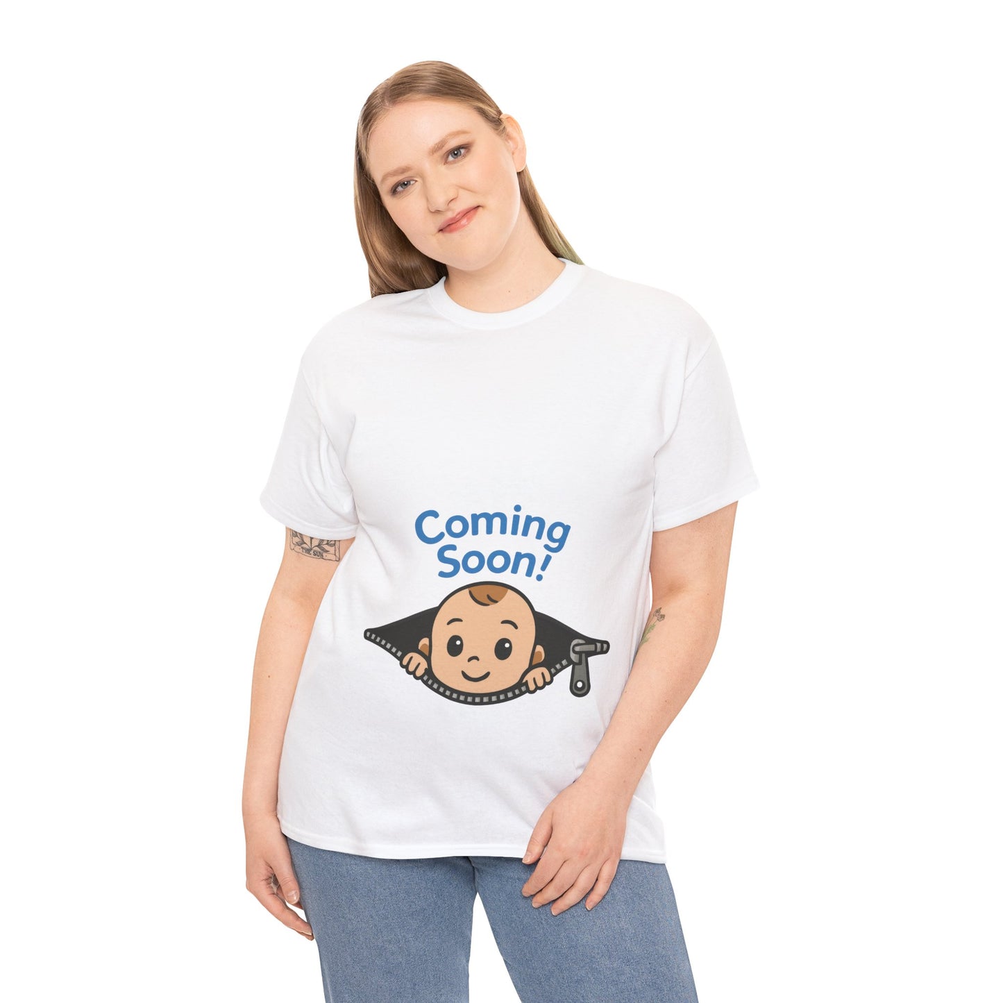 Coming Soon Maternity Tee, Cute Baby Boy Pregnancy Announcement Tee, Funny Expecting Mom Gift, Gender Reveal Tee, Baby Shower Top
