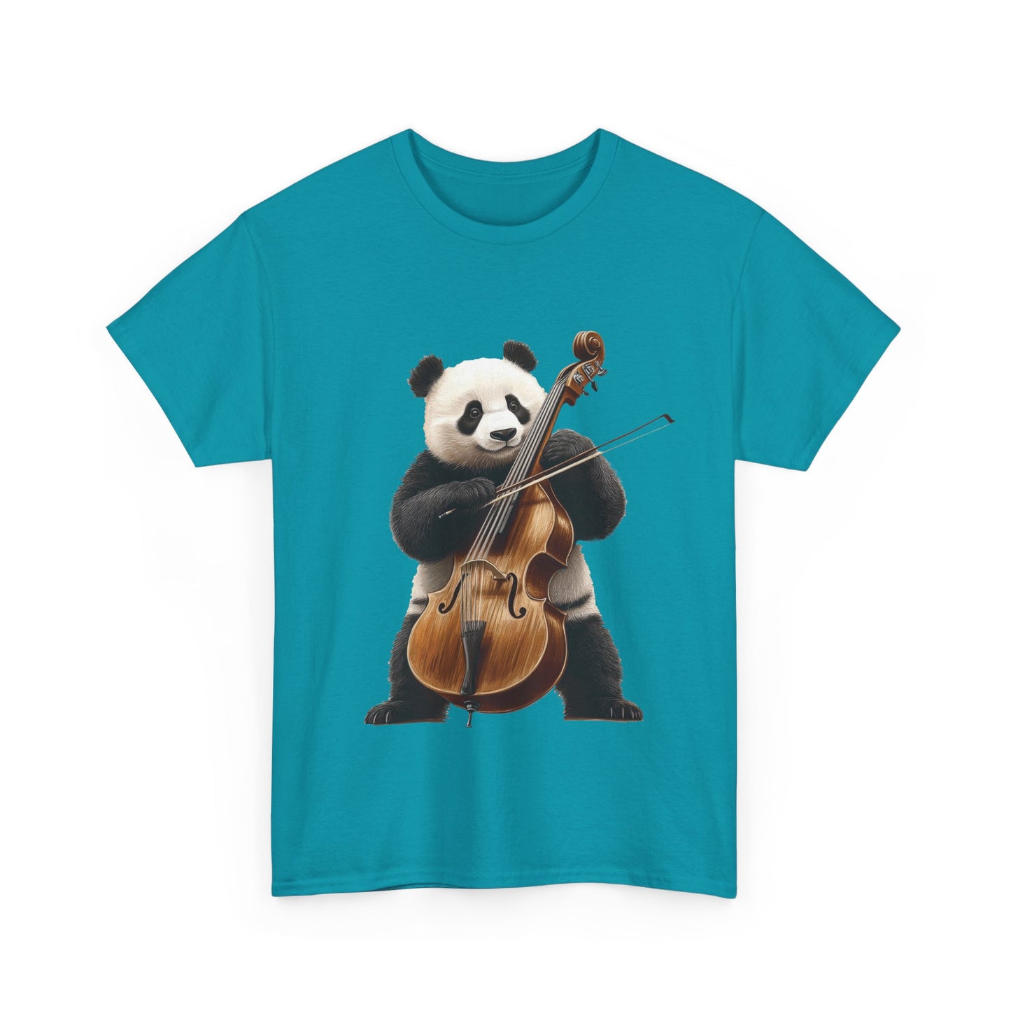 Panda Musician Tee - Cute Animal Graphic Shirt for Music Lovers, Gift for Panda Fans, Unique Concert Outfit, Casual Wear, Cellist Panda