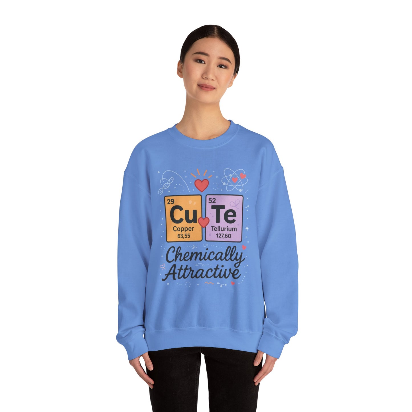 Cute Chemistry Sweatshirt for Women, Periodic Table Sweatshirt, Chemistry Gift for Her, Gift for Science Lovers, Valentine's Day Sweatshirt
