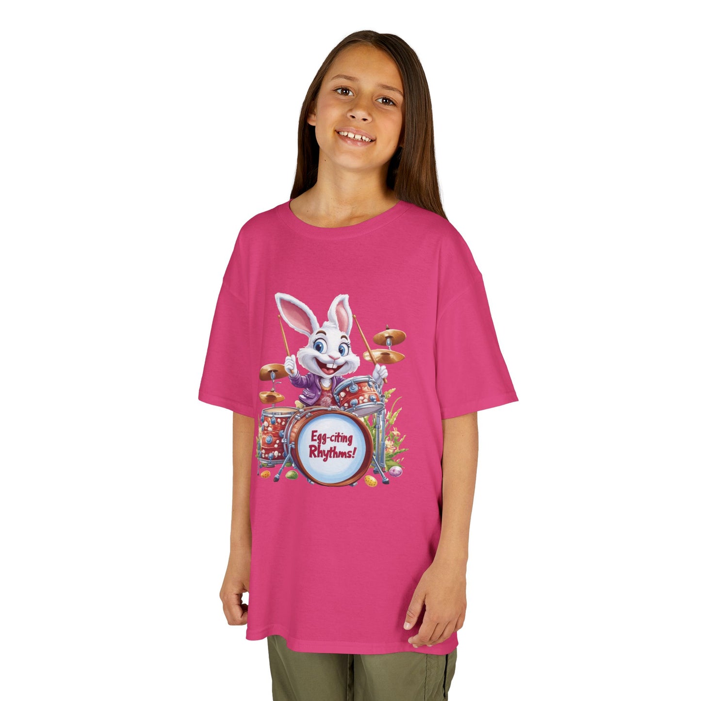 Easter Bunny Drummers Tee | Kids Cotton T-Shirt, Fun Easter Gift, Spring Celebration Shirt, Playful Kids Apparel, Drum Shirt