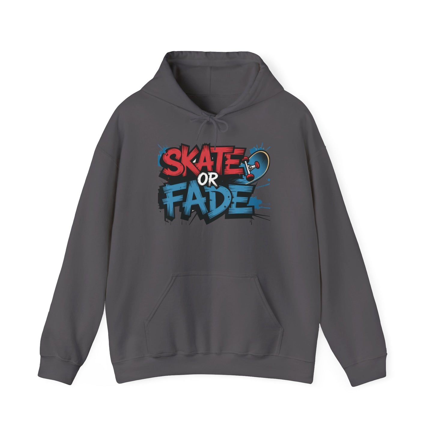 Skate Or Fade Men's Hoodie, Graffiti Skateboarding Pullover, Urban Streetwear Hoodie for Skaters