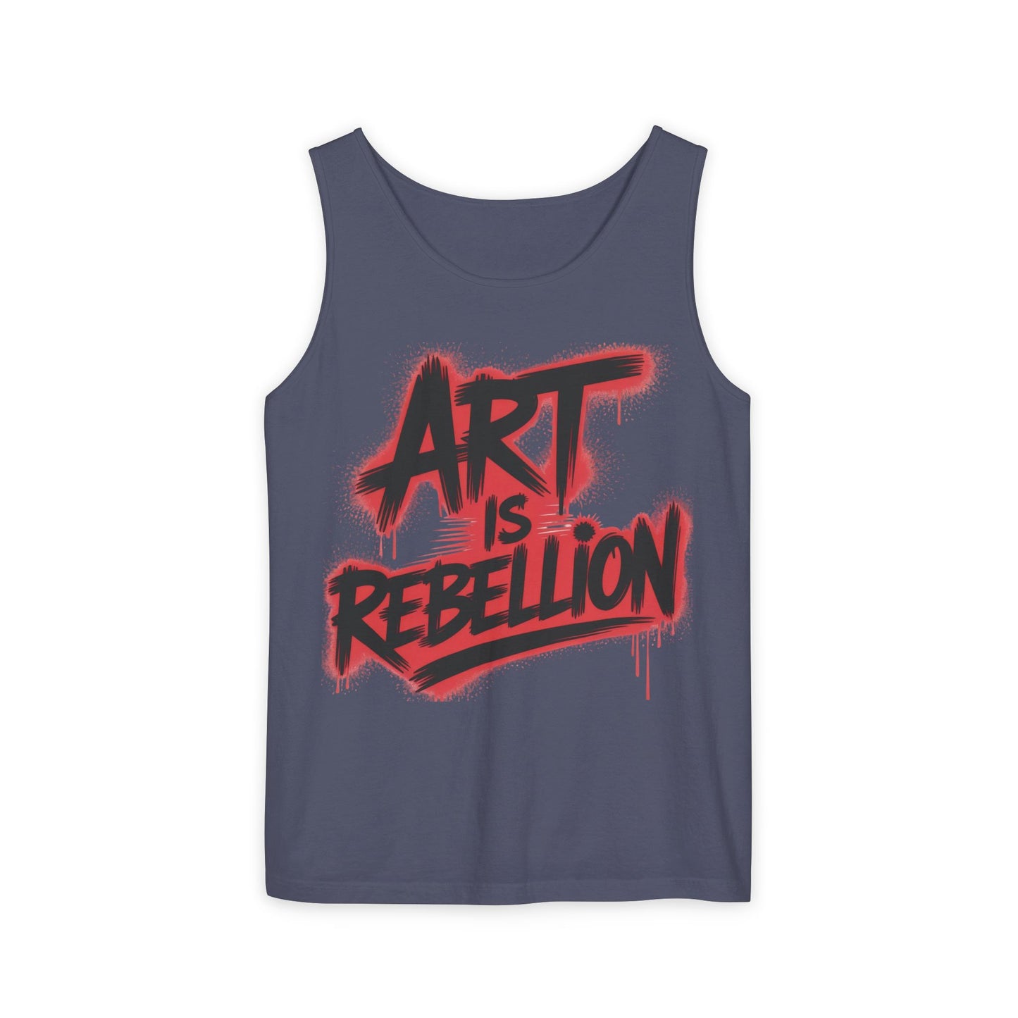 Men's Garment-Dyed Tank Top, Art Is Rebellion Men's Tank Top, Graffiti Street Art Muscle Shirt, Urban Rebellion Sleeveless Top